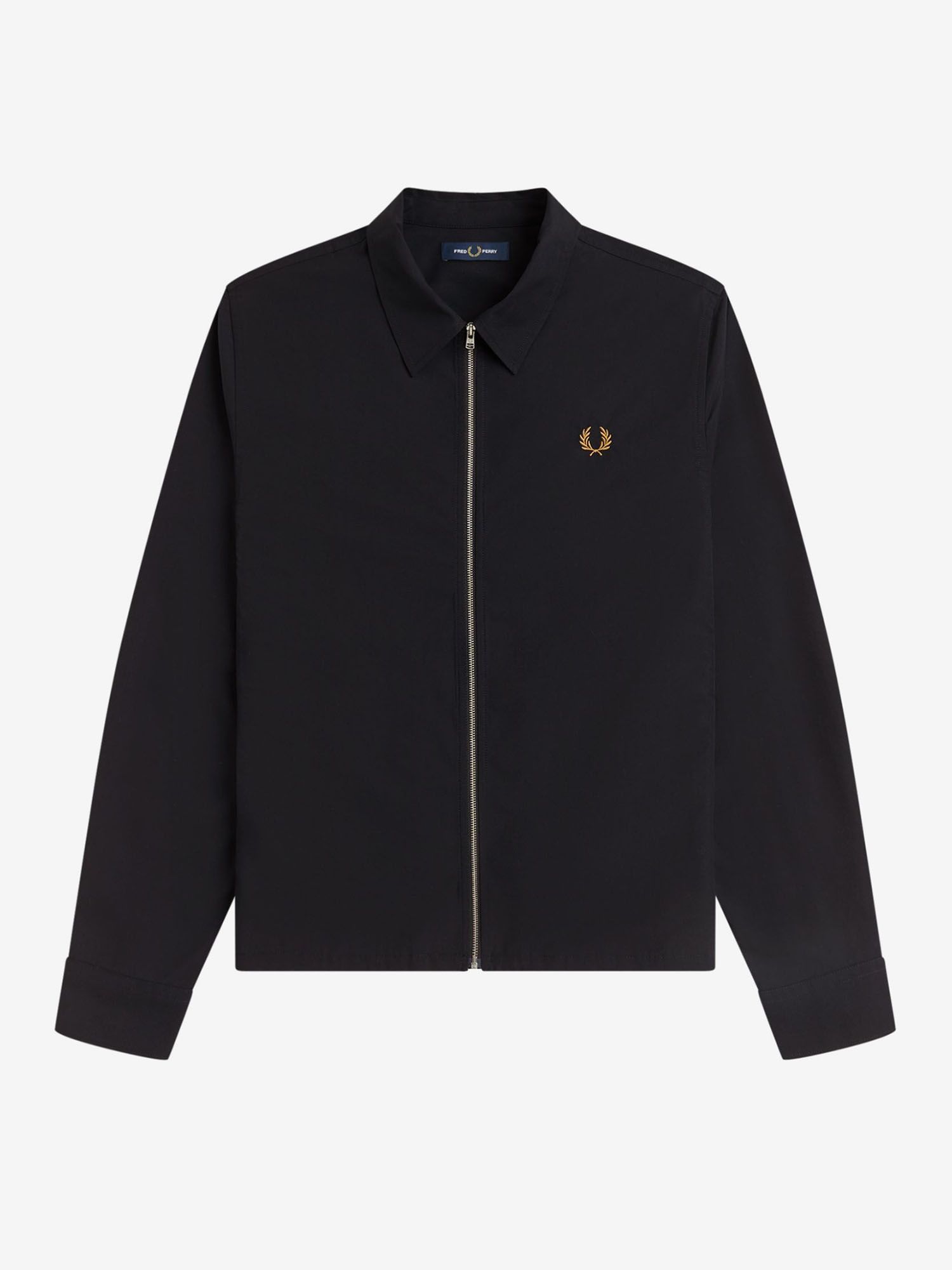 FRED PERRY — Рубашка Poplin Overshirt Black