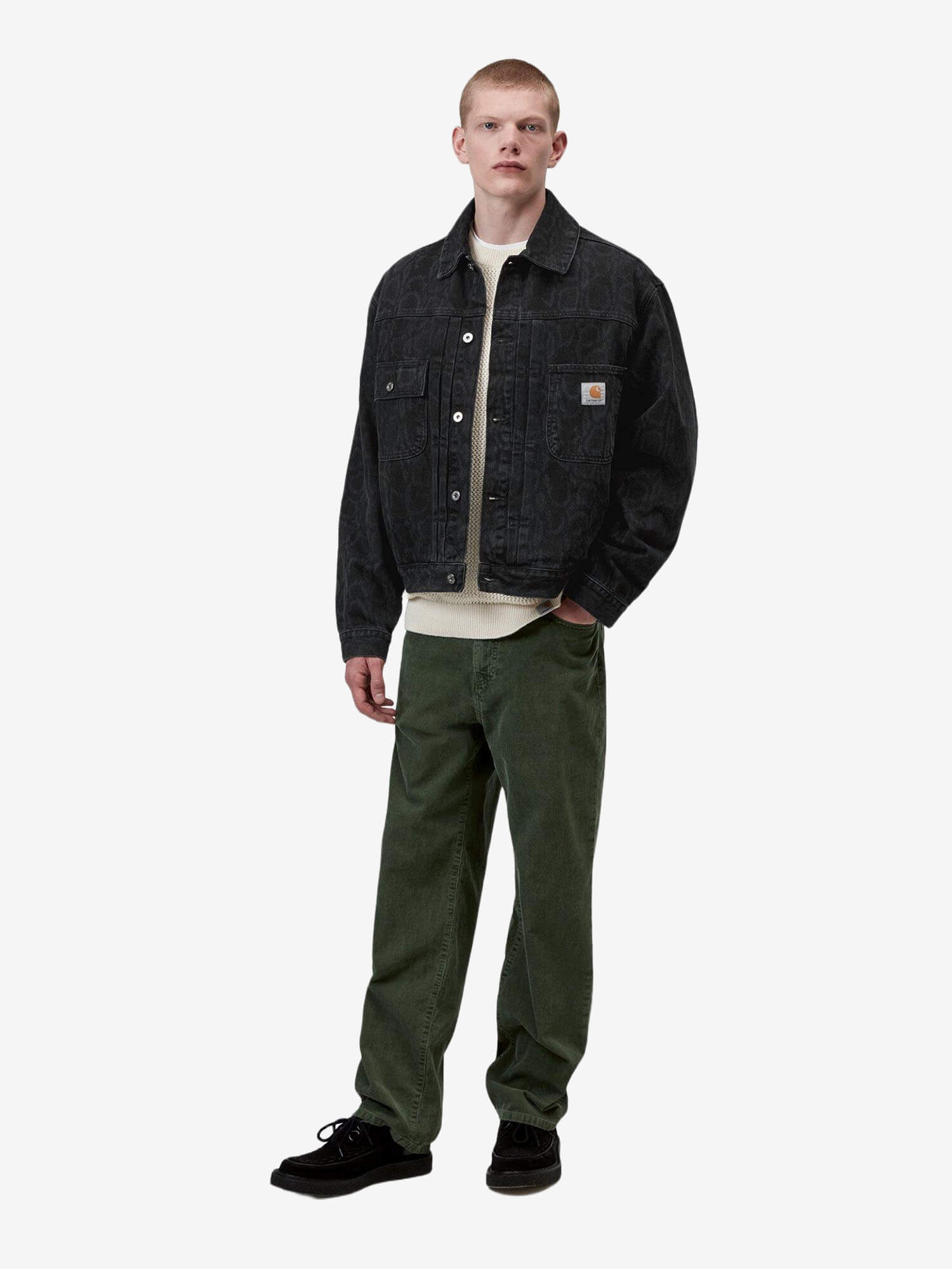 CARHARTT WIP — Куртка Belmar Jacket Snake Camo Black (Heavy Stone Wash)