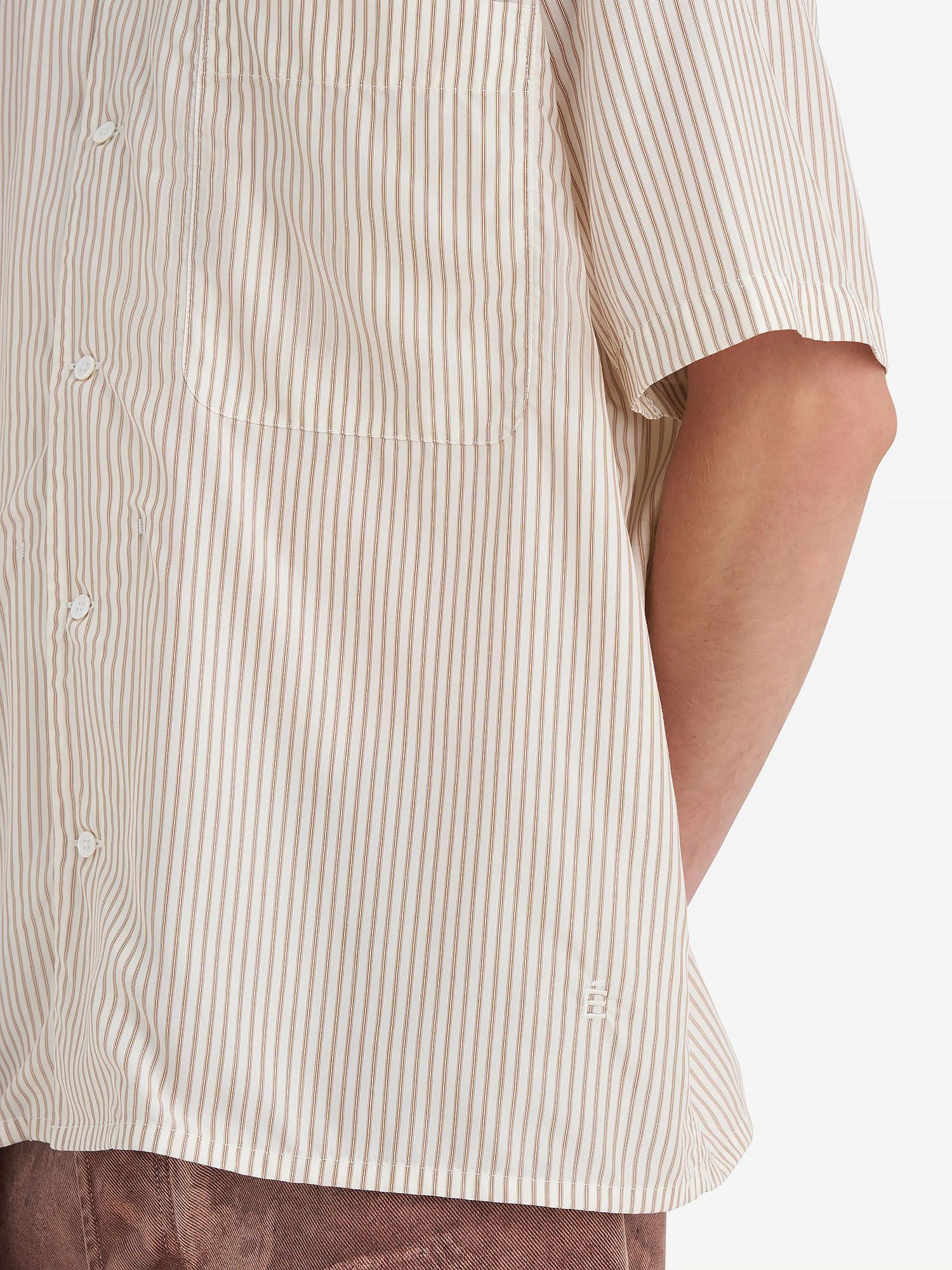 ÉTUDES STUDIO — Рубашка Camp Collar Shirt Striped Off White
