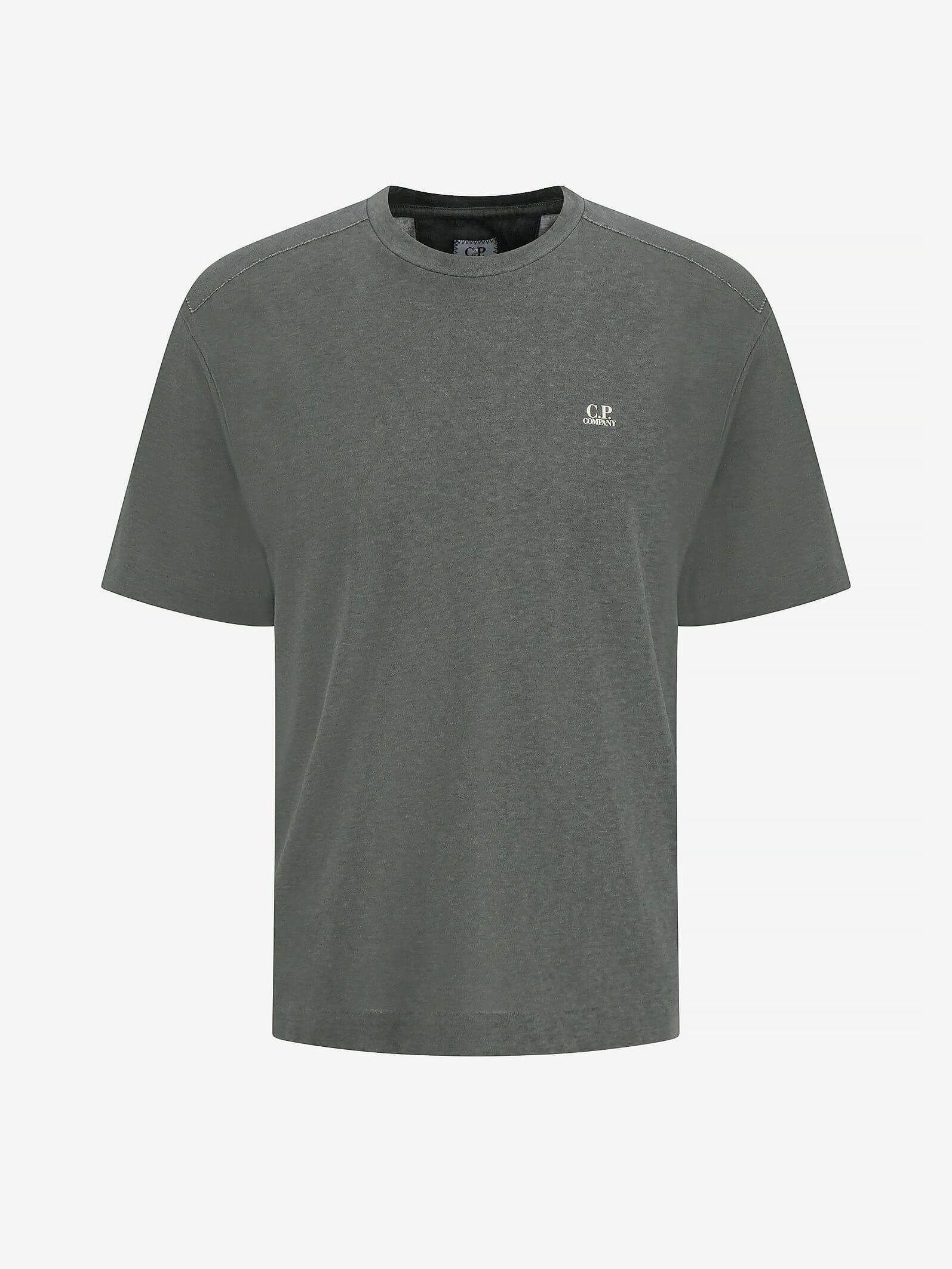 C.P. COMPANY — Футболка 20/1 Jersey Plated Logo Gunmetal