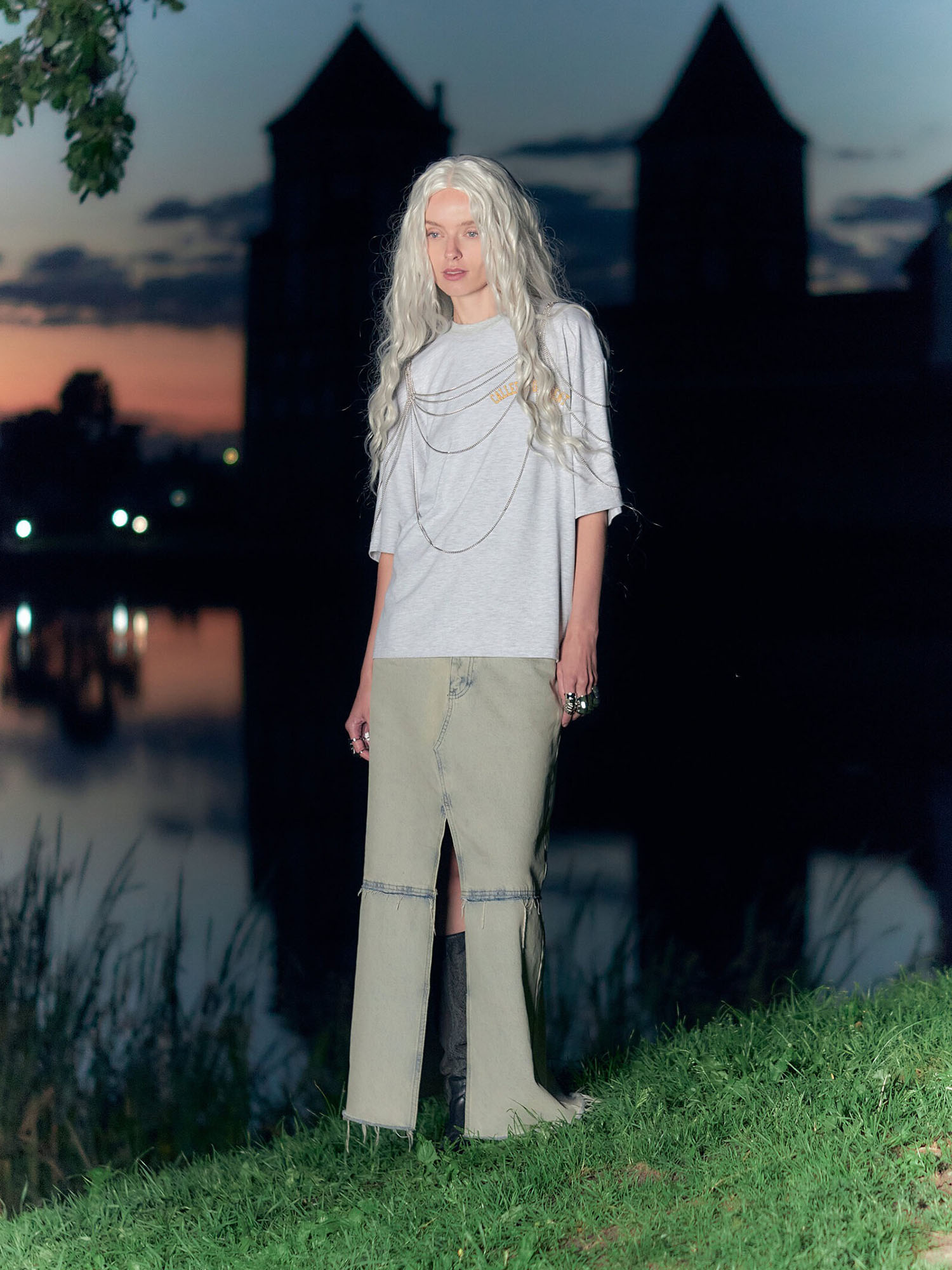 CALLED A GARMENT — Футболка Iris College Серый Меланж