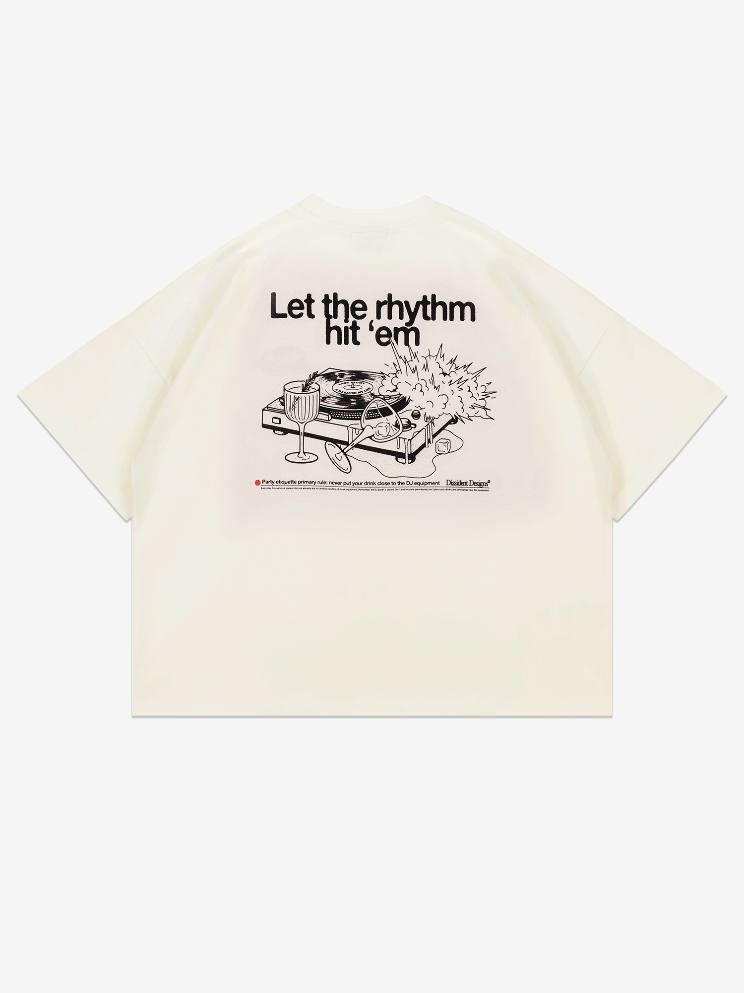 DISSIDENT — Футболка Rhythm Oversized Tee in Milk