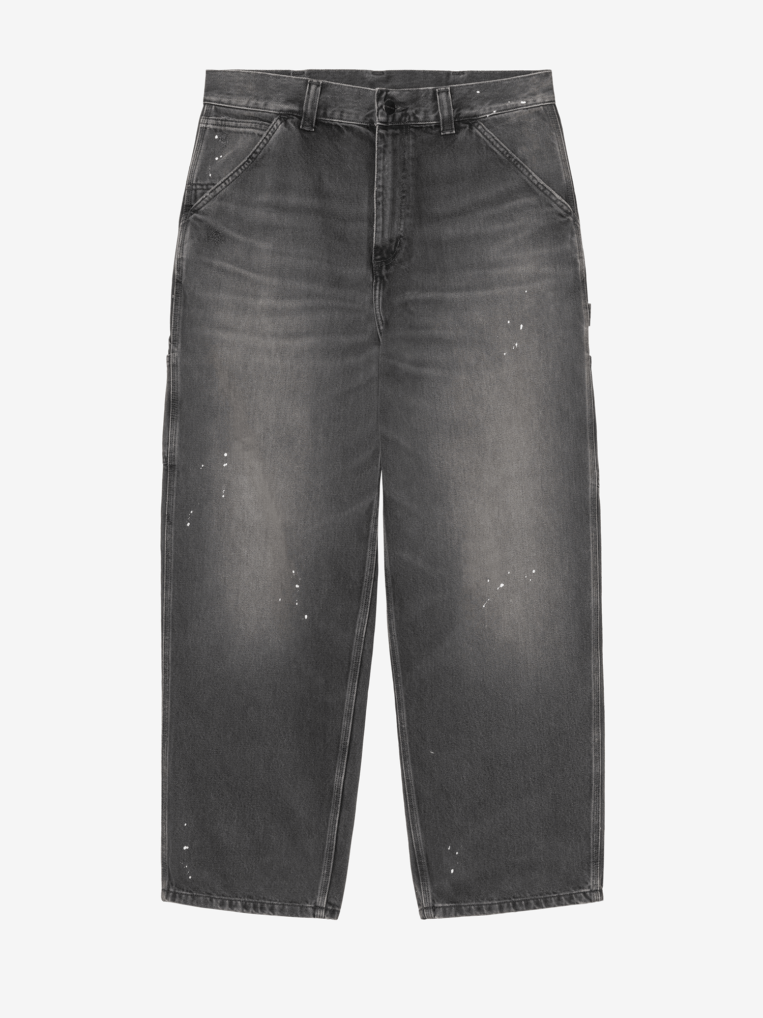 CARHARTT WIP — Джинсы Single Knee Black (Destroy Wash, Splatter)