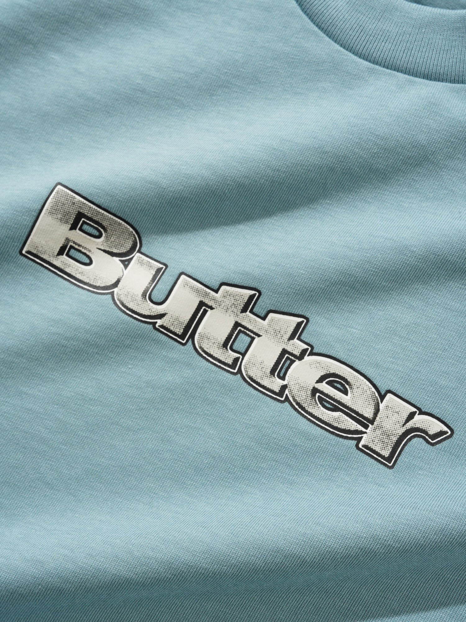BUTTER GOODS — Футболка Alloy Logo Tee Dull Ocean