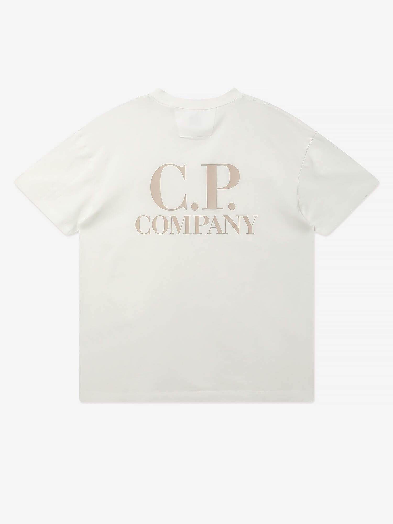 C.P. COMPANY — Футболка 30/1 Jersey SS Printed Graphics Gauze White