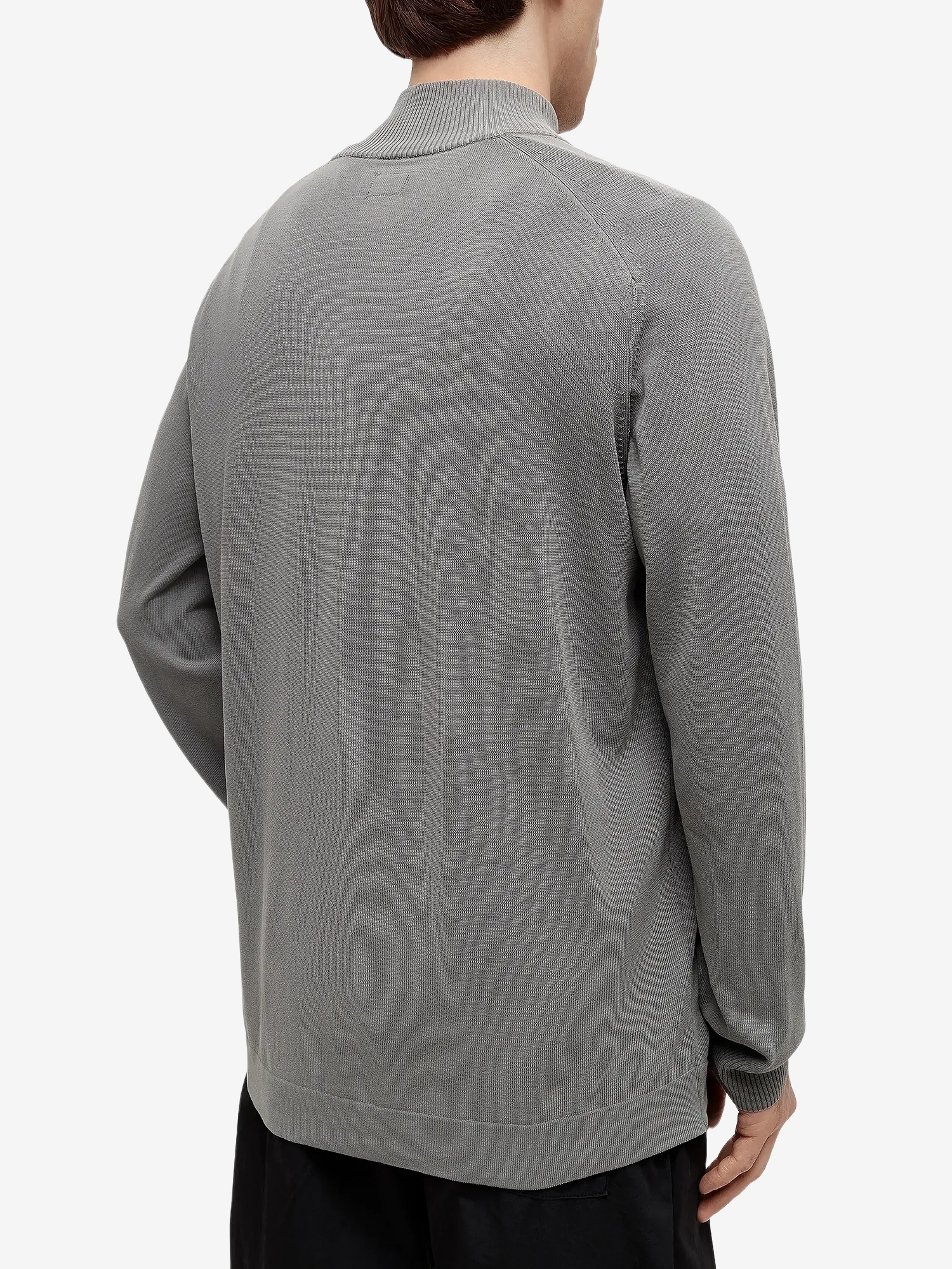 C.P. COMPANY — Свитшот Cotton Crepe Hal-Zip Gunmetal