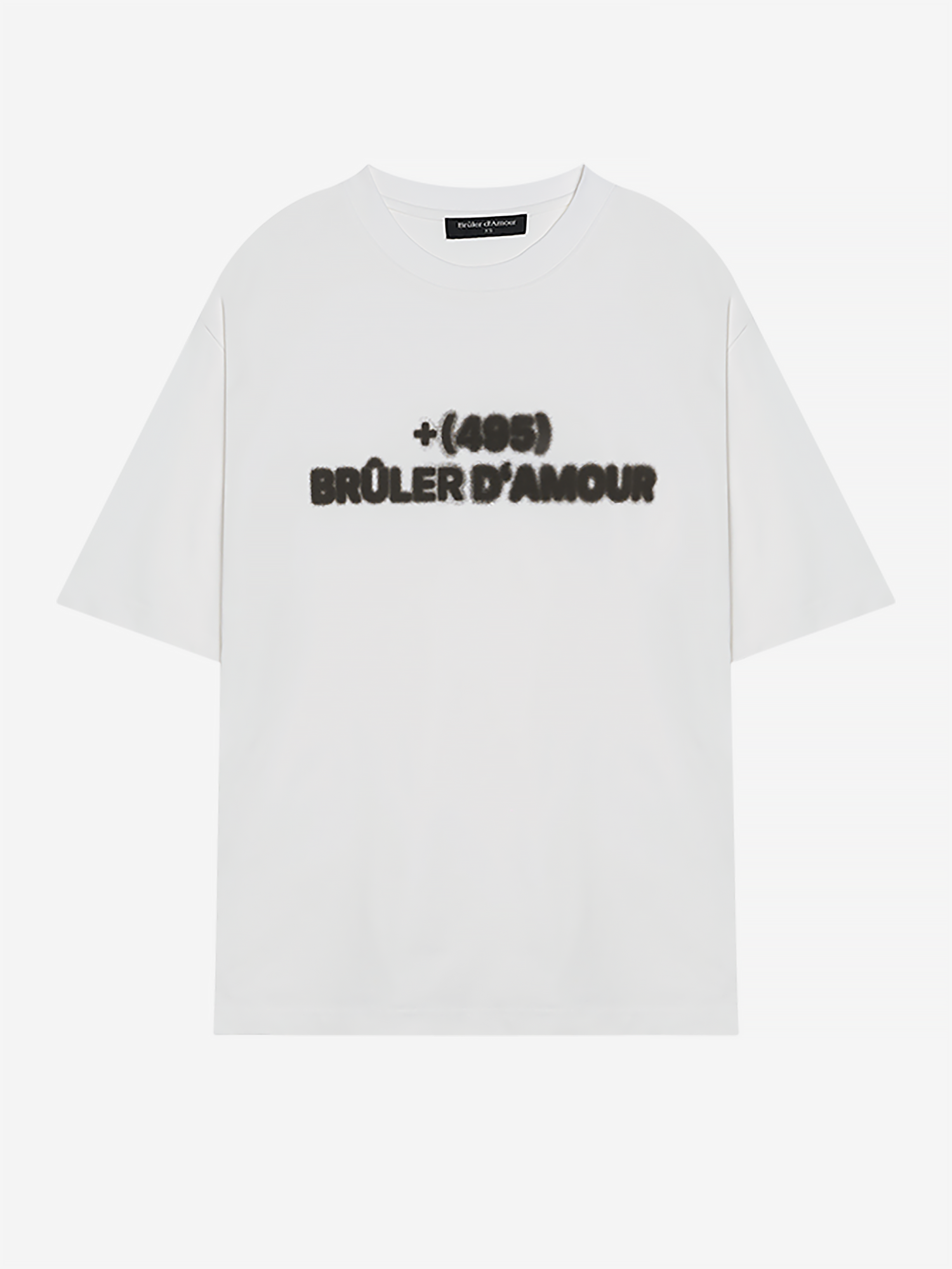 BRÛLER D’AMOUR — Футболка +495 Москва White