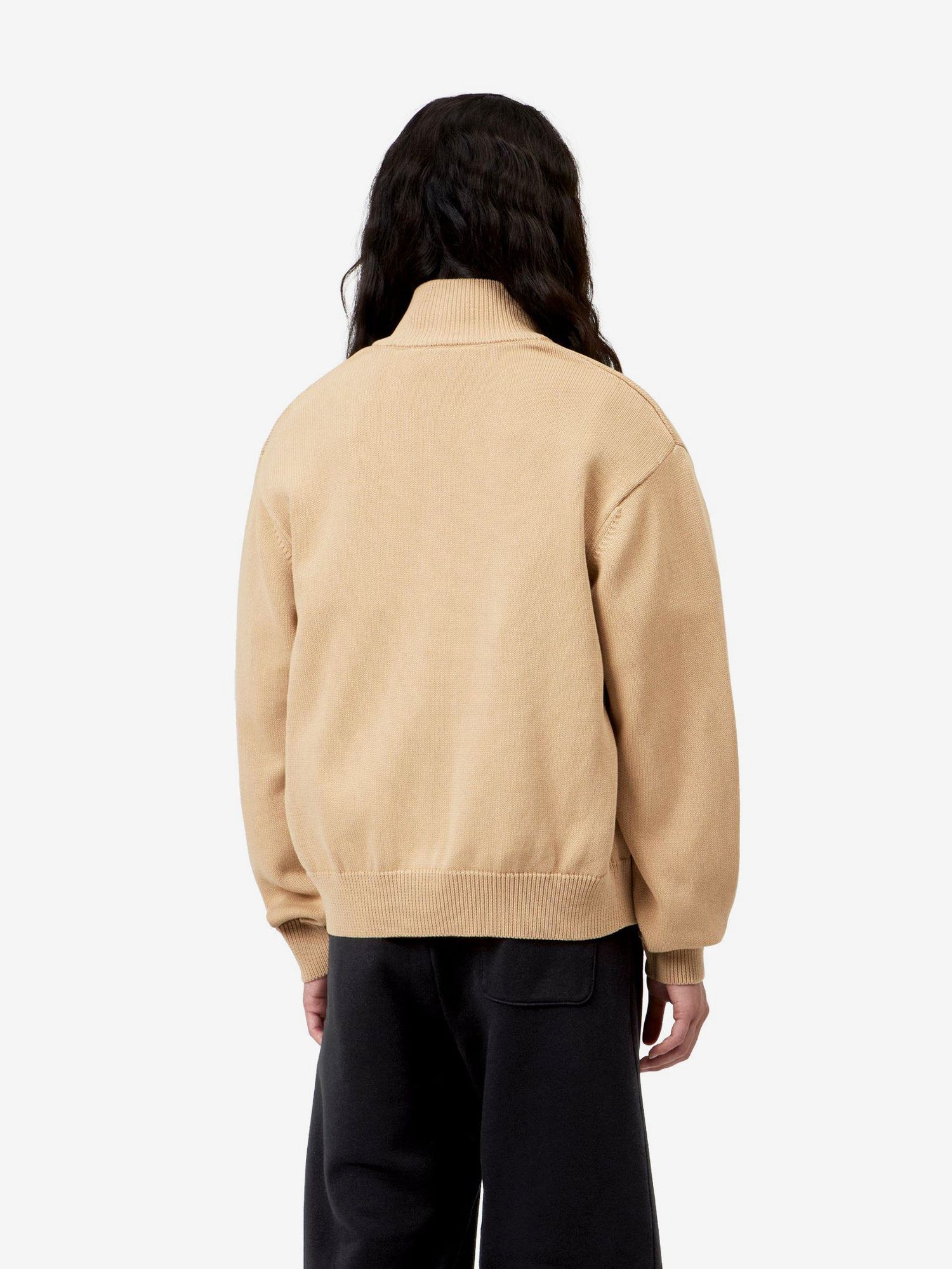 CARHARTT WIP — Свитер вязаный Zip W Kori Sweater Dusty H Brown (Garment Dyed)