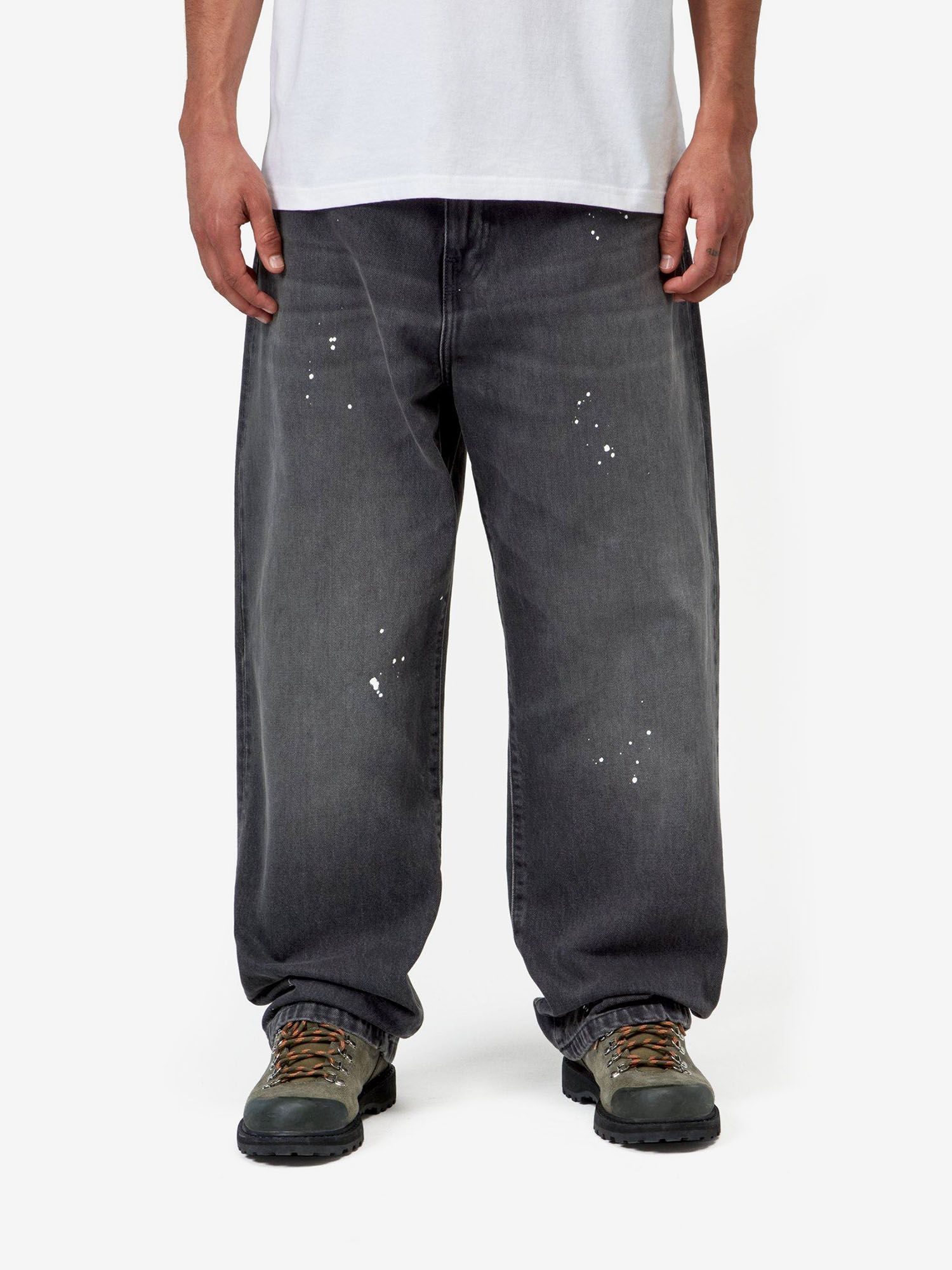 CARHARTT WIP — Джинсы Landon Black (Destroy Wash, Splatter)
