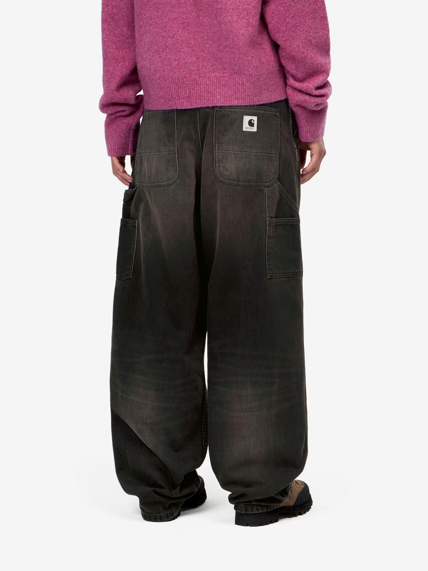 CARHARTT WIP — Джинсы W Brandon Single Knee Black (Tobacco Used Wash)