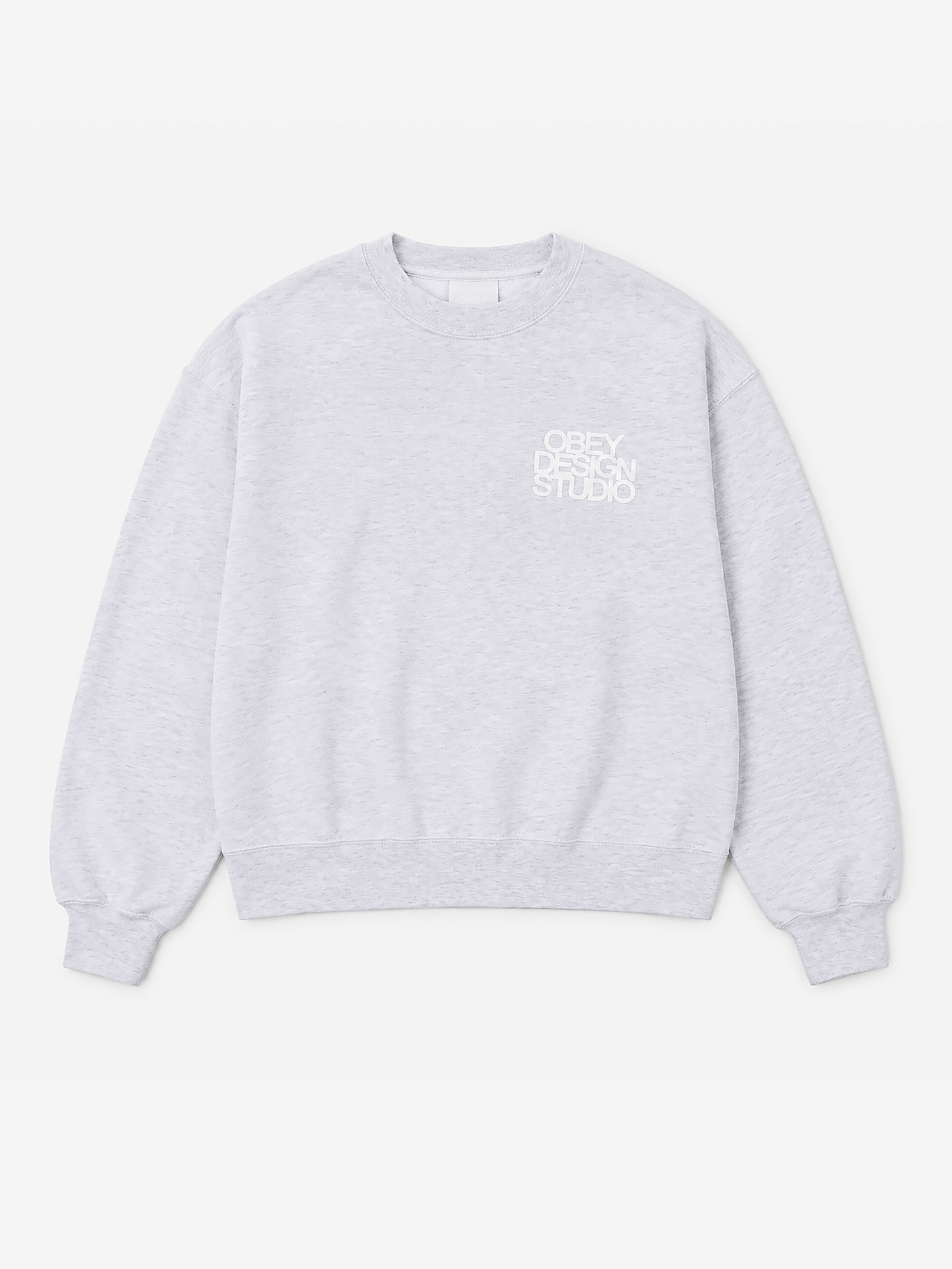 OBEY — Свитшот W Design Studio Cropped Crew Ash Heather Grey