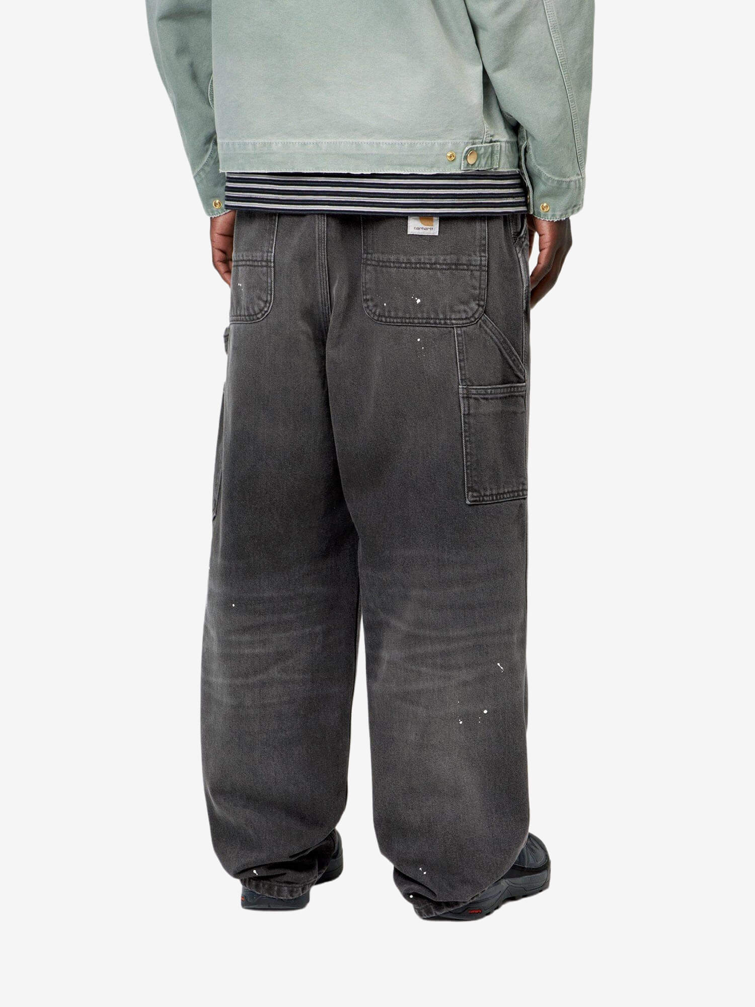 CARHARTT WIP — Джинсы Single Knee Black (Destroy Wash, Splatter)
