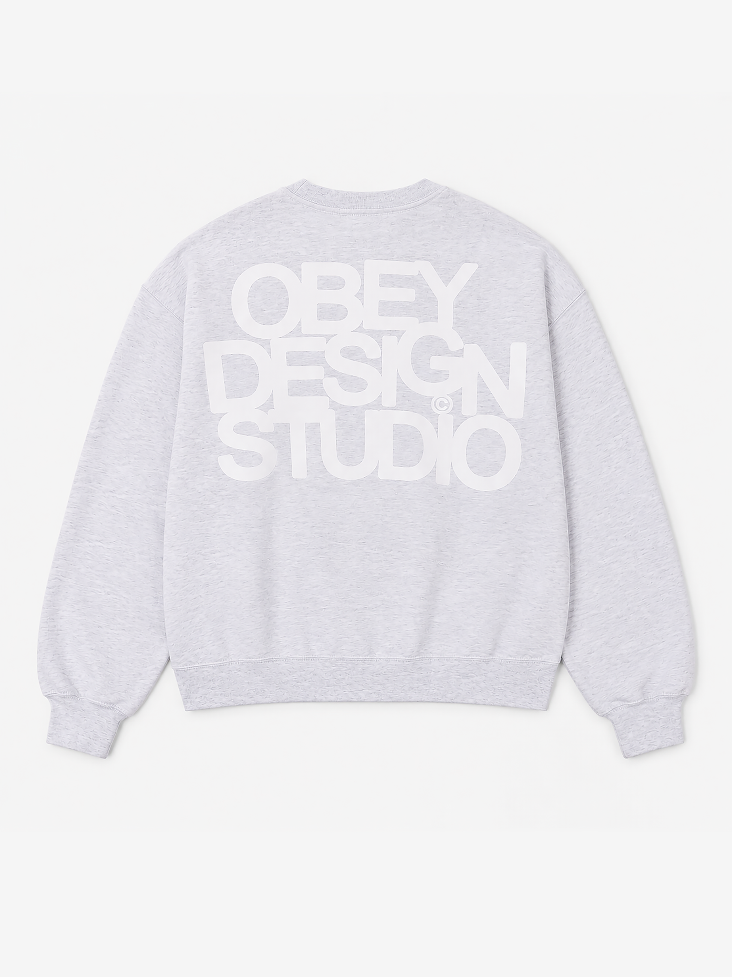 OBEY — Свитшот W Design Studio Cropped Crew Ash Heather Grey