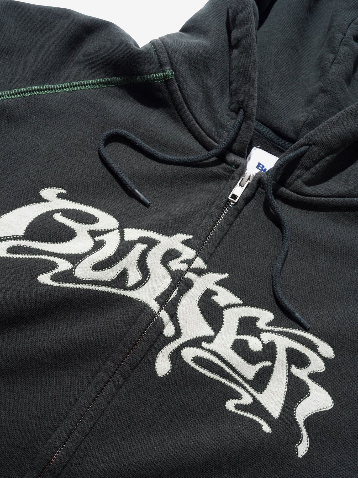 BUTTER GOODS — Худи Drummer Zip-Thru Hood Washed Black