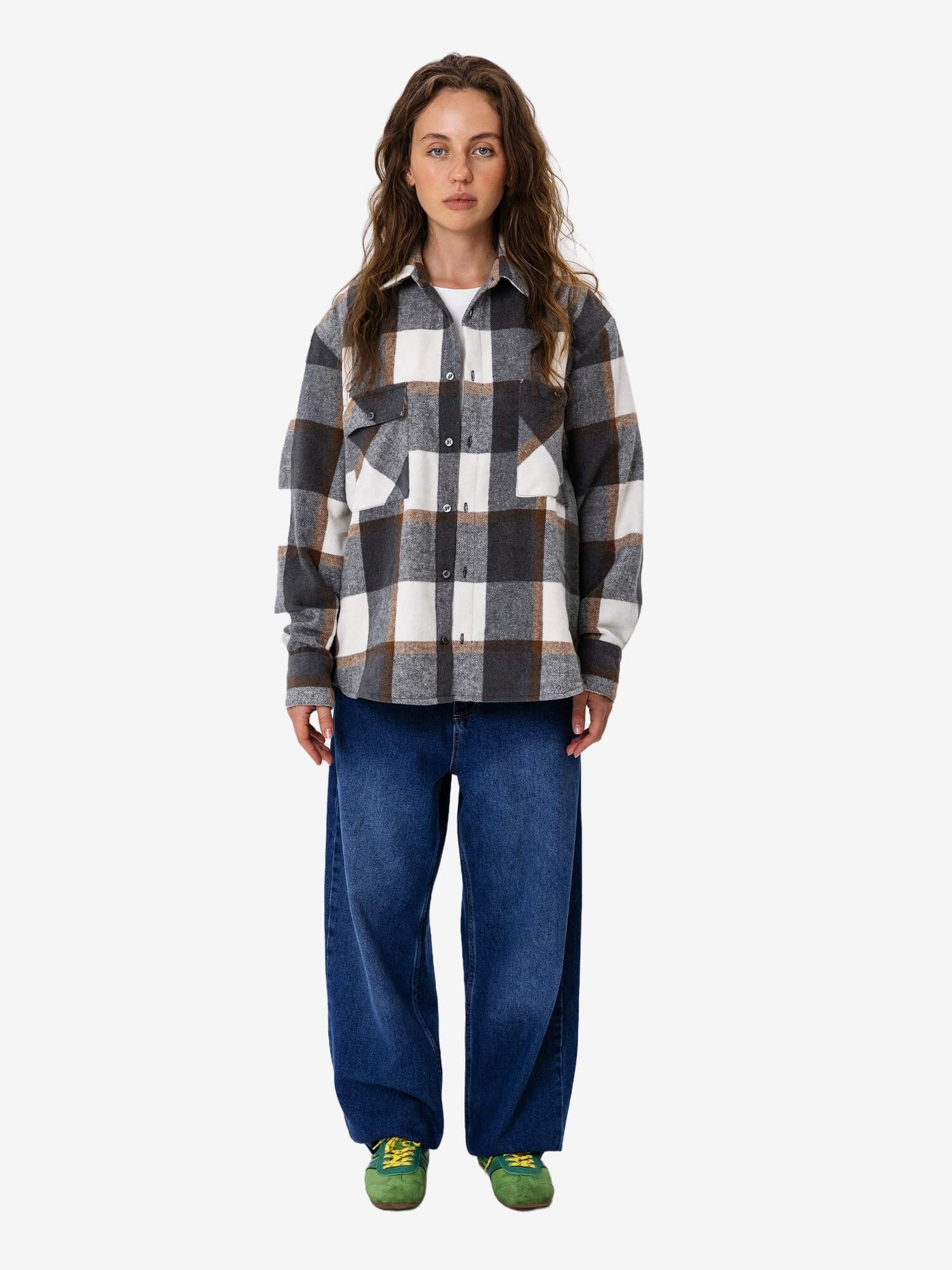 DISSIDENT — Рубашка Trademark Flanel Plaid Grey