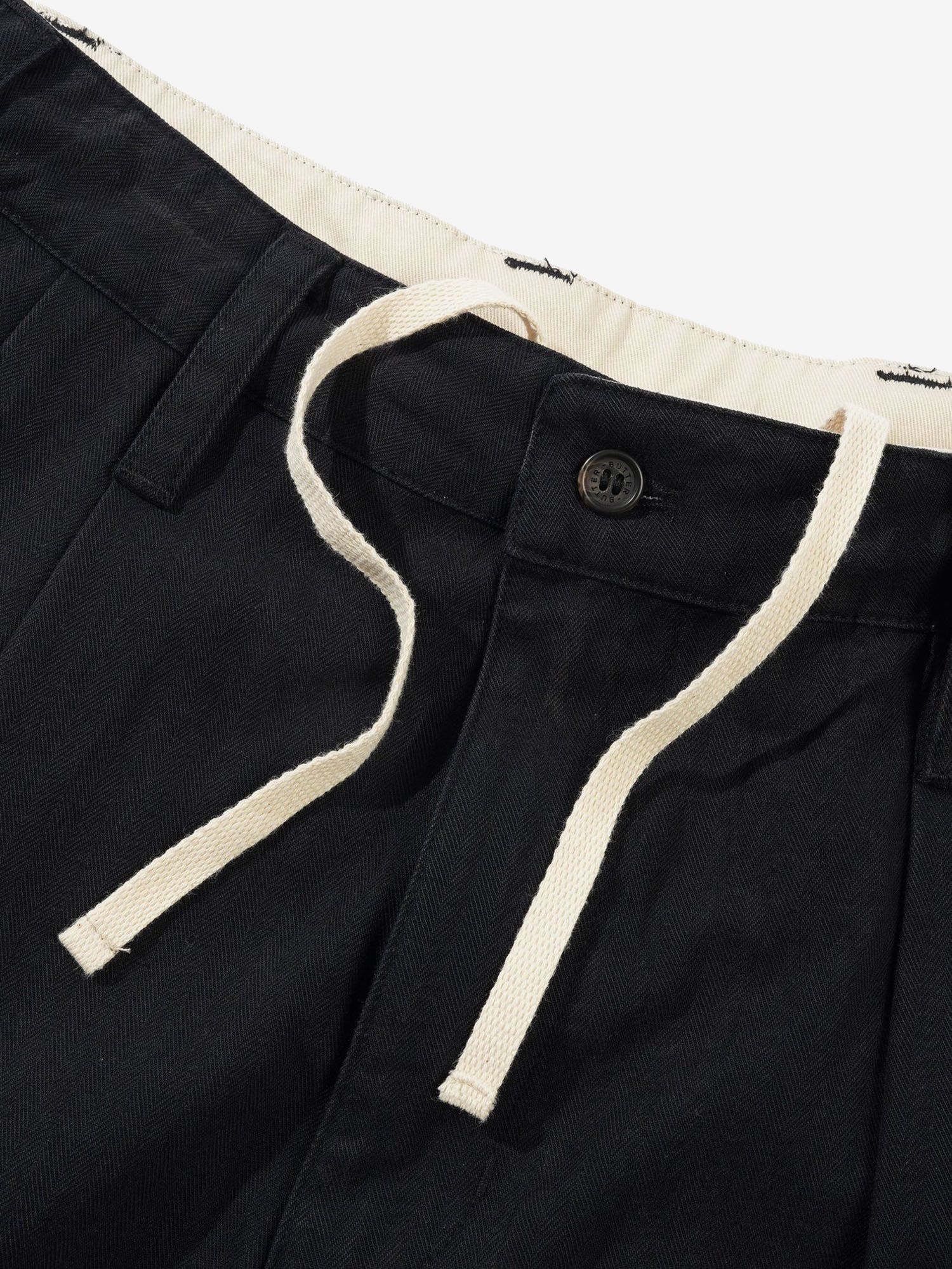 BUTTER GOODS — Штаны Pleated Trousers Washed Black