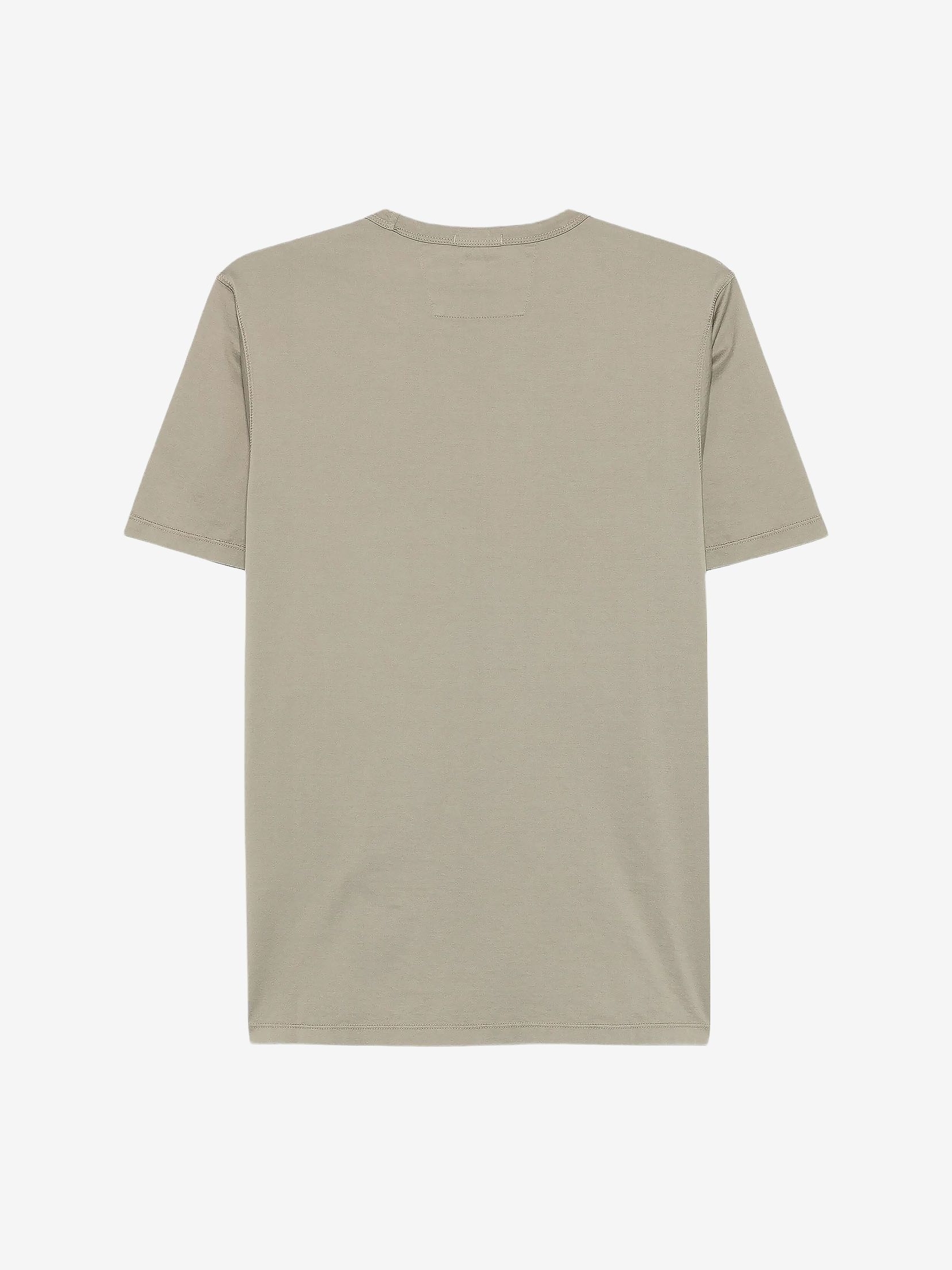 C.P. COMPANY — Футболка Mercerized Jersey 70/2 Gasato SS Patch Moss Gray