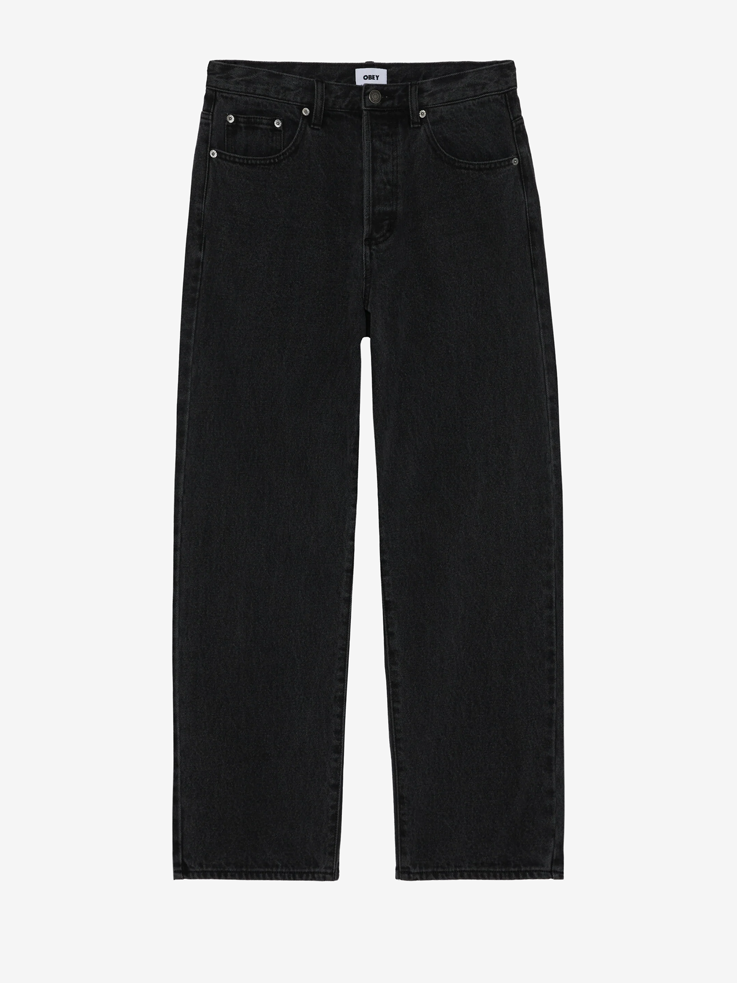 OBEY — Джинсы Boxcar Straight Leg Denim Faded Black