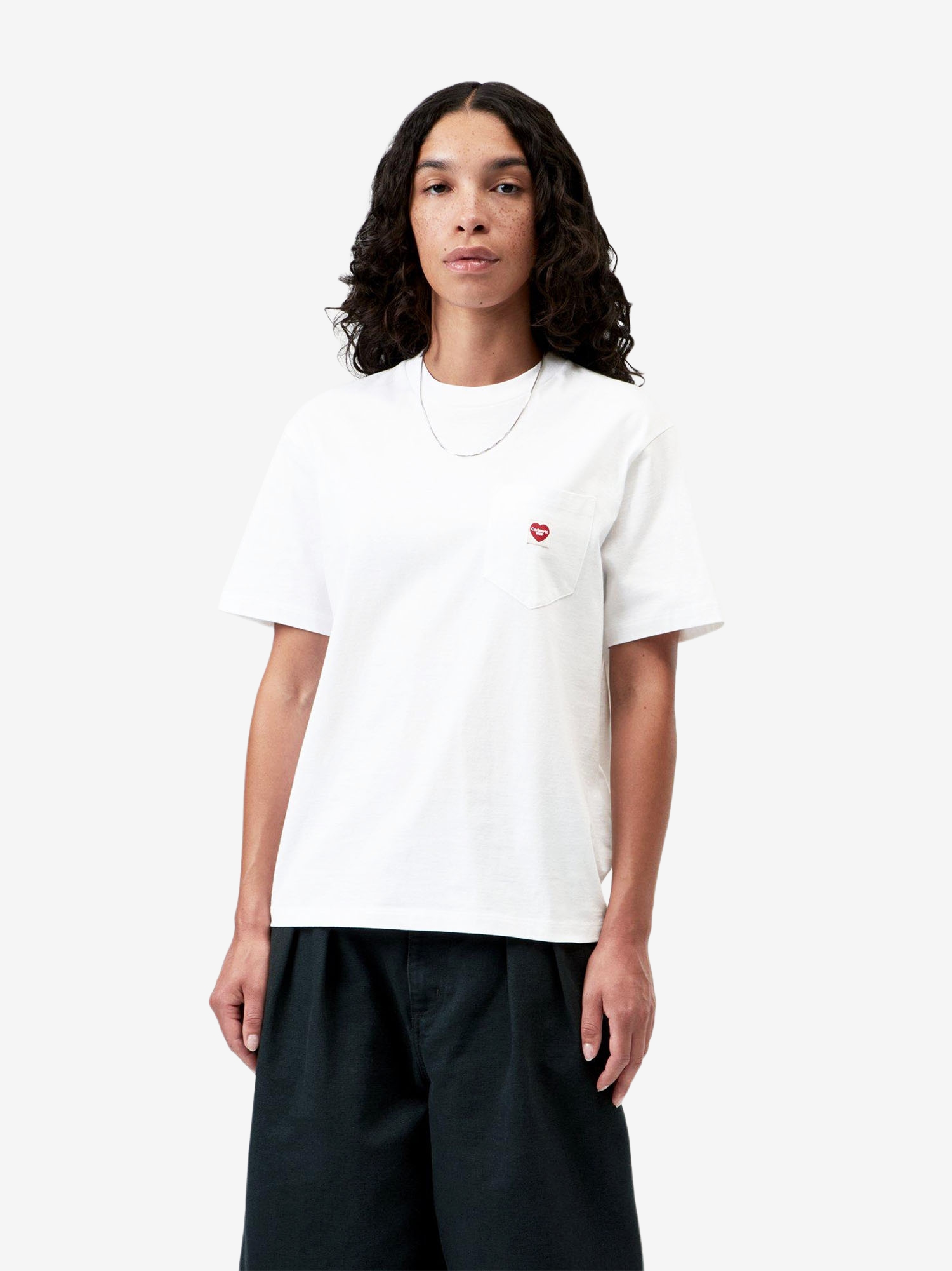 CARHARTT WIP — Футболка W S/S Pocket Small Heart White/Red