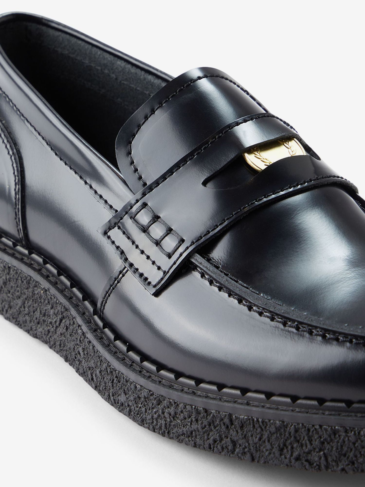FRED PERRY — Туфли George Cox Leather Penny Loafer Black