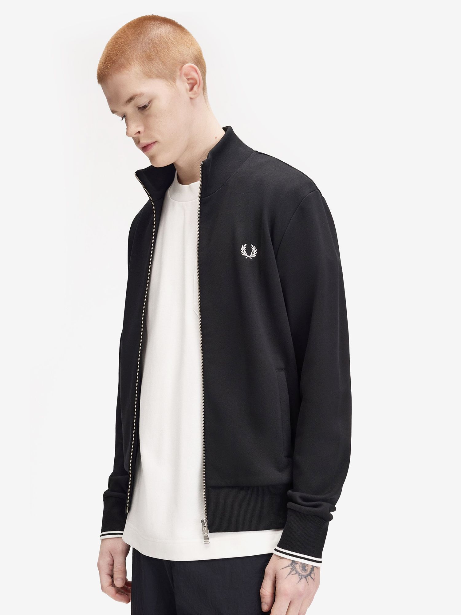 FRED PERRY — Олимпийка ZIP Through Sweatshirt Jacket Black