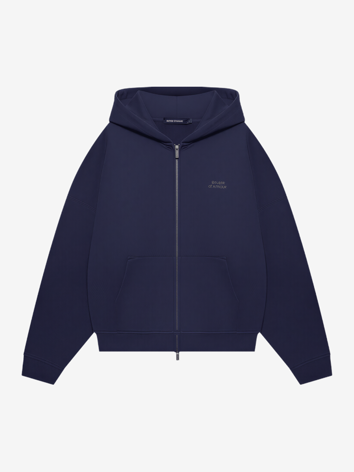 BRÛLER D’AMOUR — Худи Zip Logo de Base 01 Navy Blue