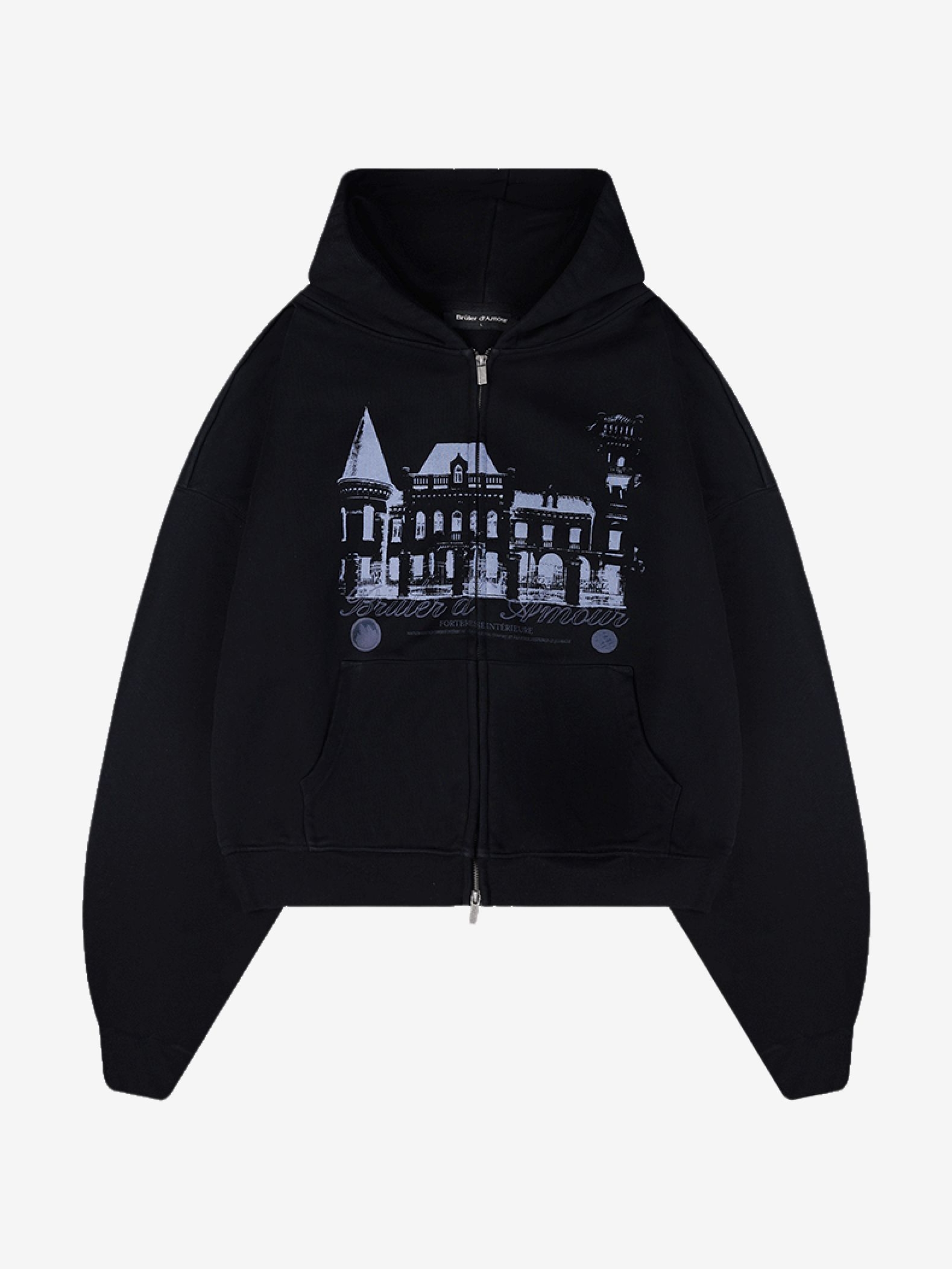 BRÛLER D’AMOUR — Худи Zip Ночной замок/Château de nuit Black