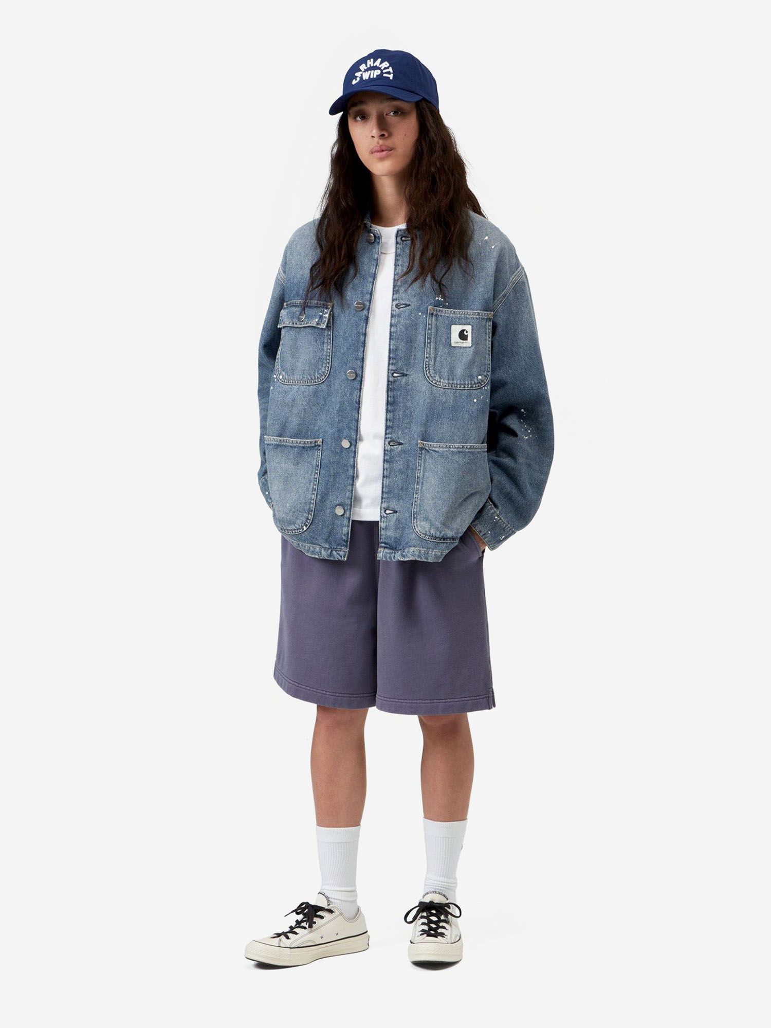 CARHARTT WIP — Куртка W' OG Michigan Coat Blue (Destroy Wash, Splatter)
