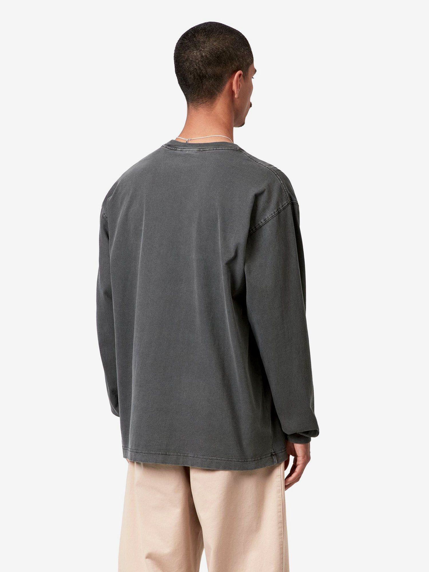 CARHARTT WIP — Лонгслив L/S Nelson T-Shirt Black (Garment Dyed)