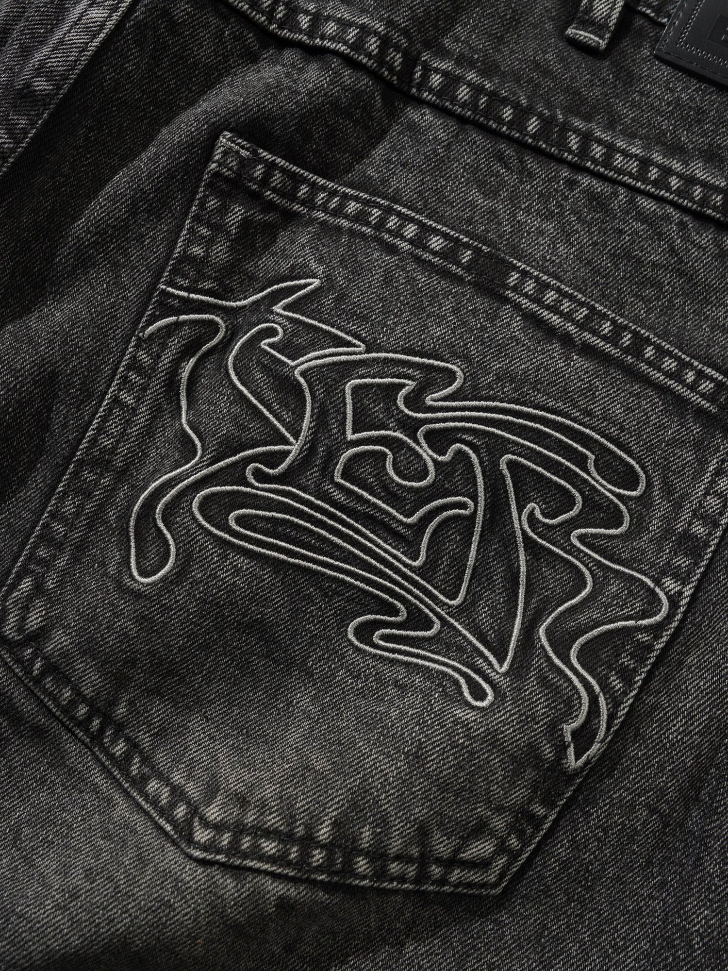 BUTTER GOODS — Джинсы Drummer Baggy Denim Jeans Streaky Black
