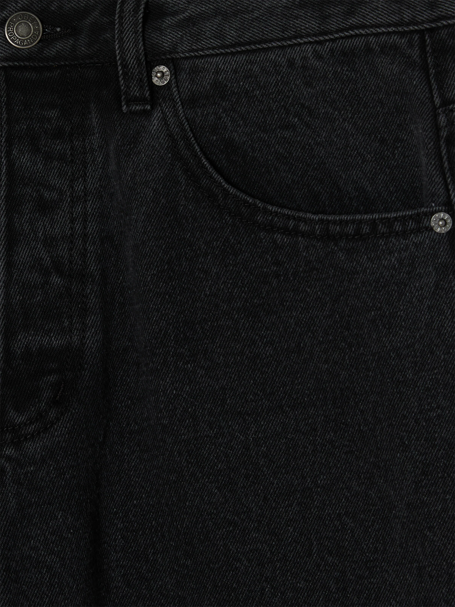 OBEY — Джинсы Boxcar Straight Leg Denim Faded Black