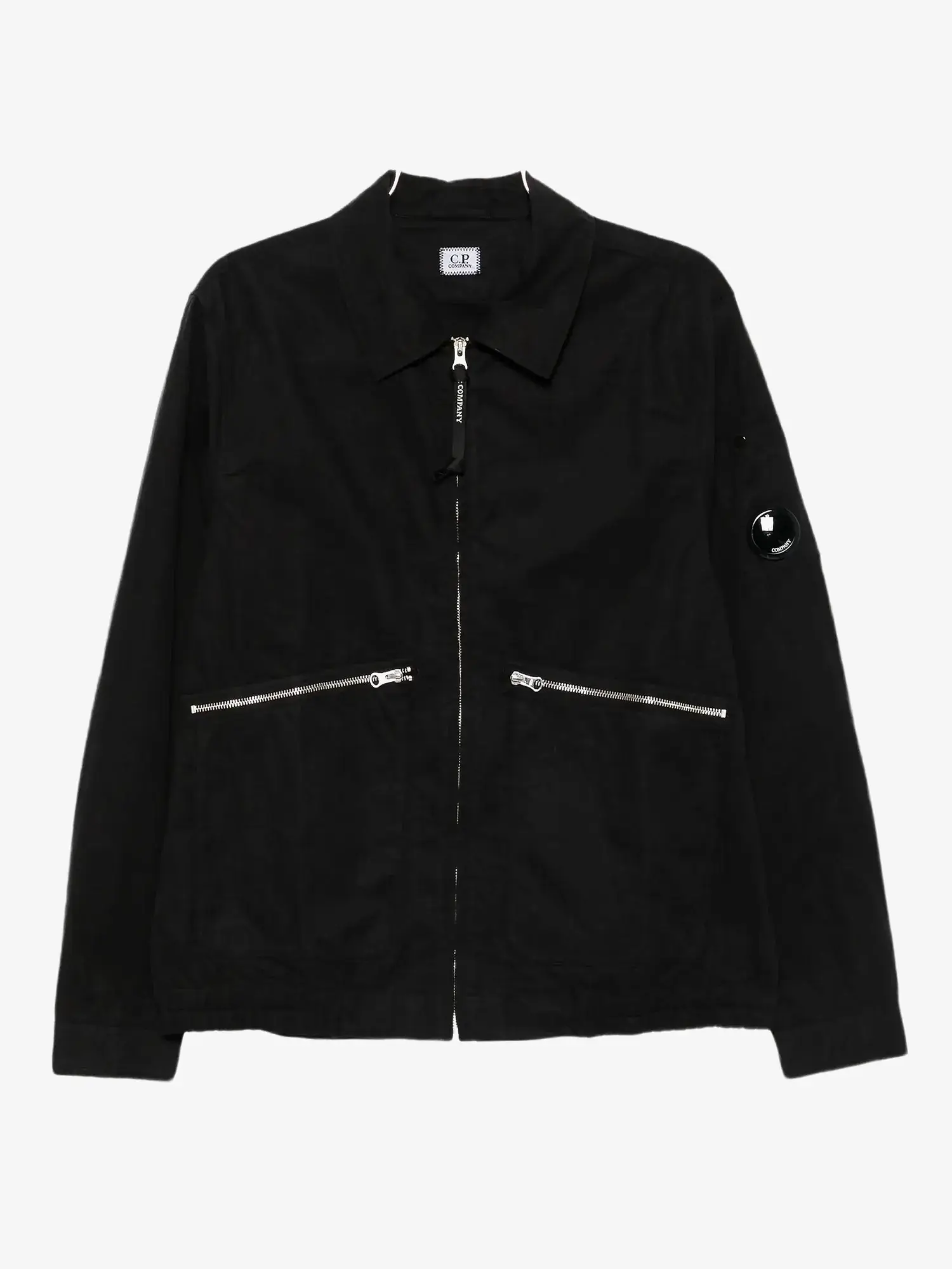 C.P. COMPANY — Овершот Micro -Reps Lens Detail Zip-Up Jacket Black