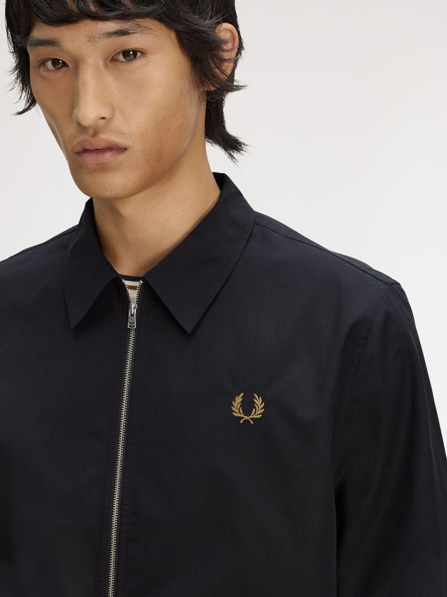 FRED PERRY — Рубашка Poplin Overshirt Black