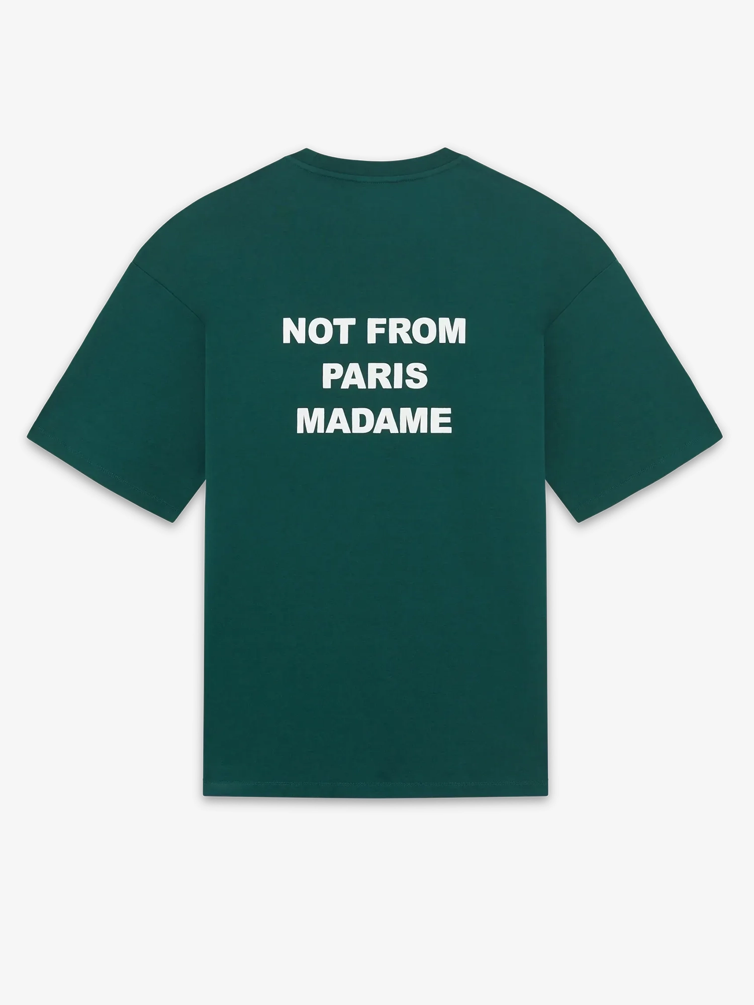 DRÔLE DE MONSIEUR — Футболка Bold Slogan Tee Dark Green