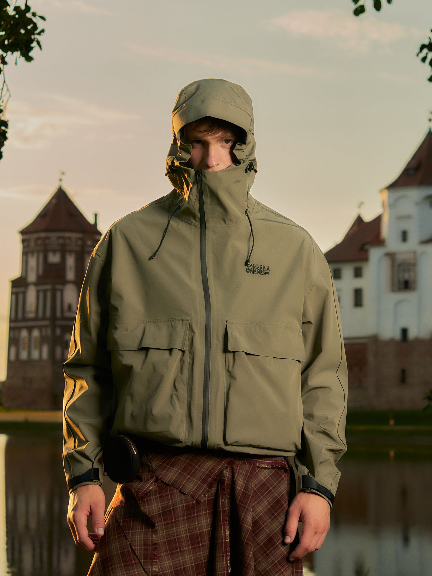CALLED A GARMENT — Куртка 5-Winds Jacket Серо-Зеленый