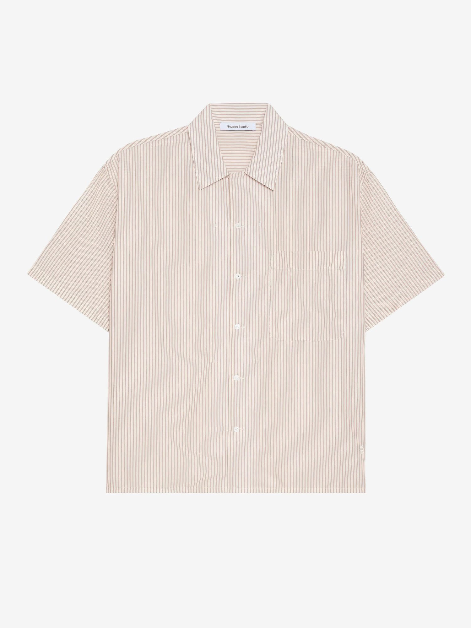 ÉTUDES STUDIO — Рубашка Camp Collar Shirt Striped Off White