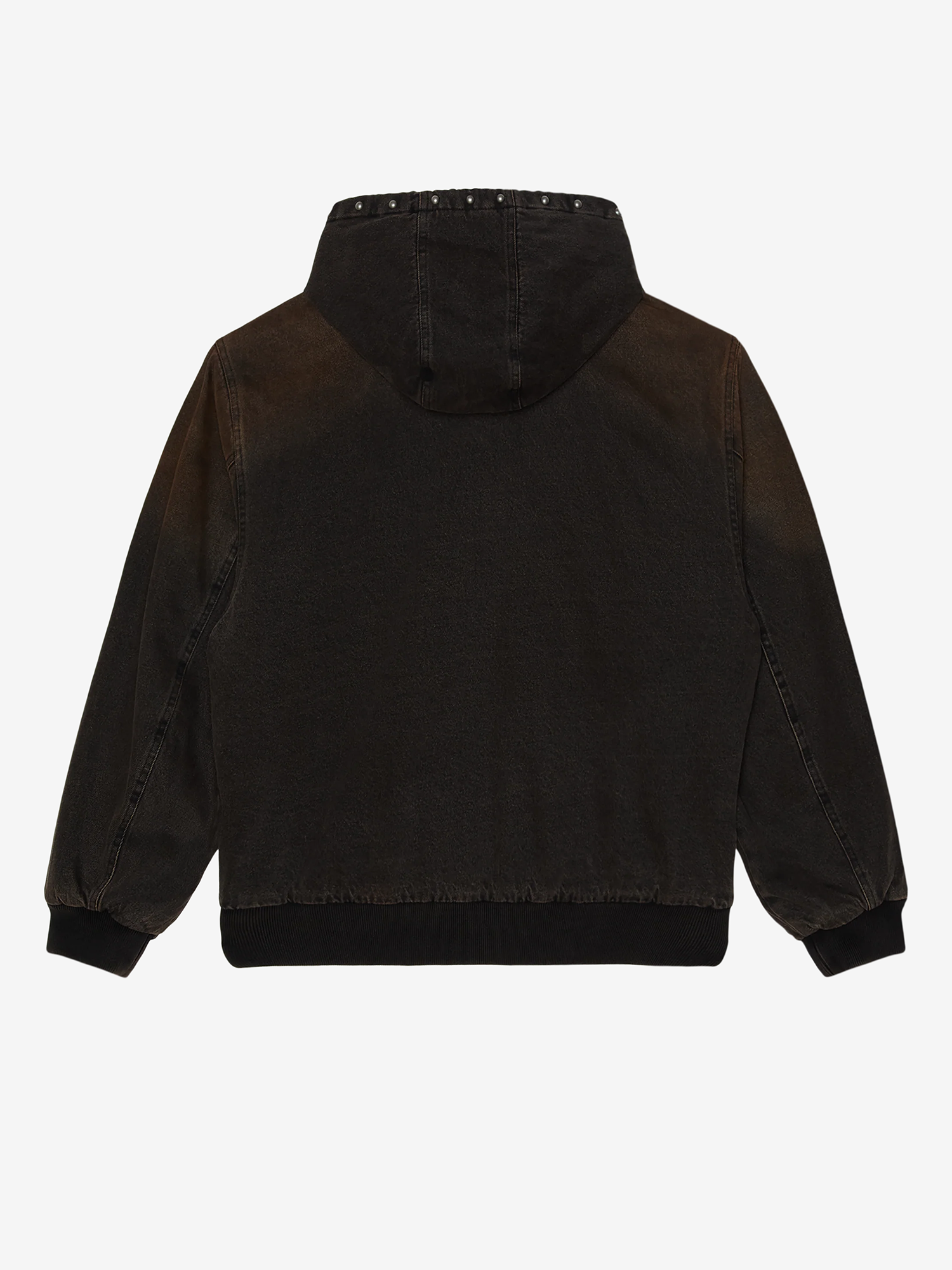 OBEY — Куртка Studded Zip Up Jacket Black (Rust Wash)