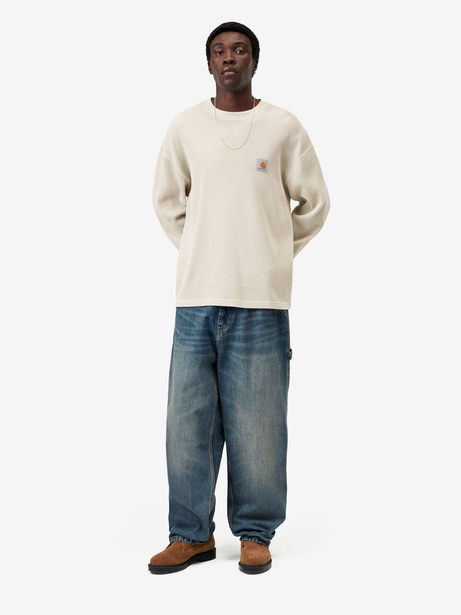 CARHARTT WIP — Лонгслив L/S Vista Waffle Fleur De Sel (Garment Dyed)