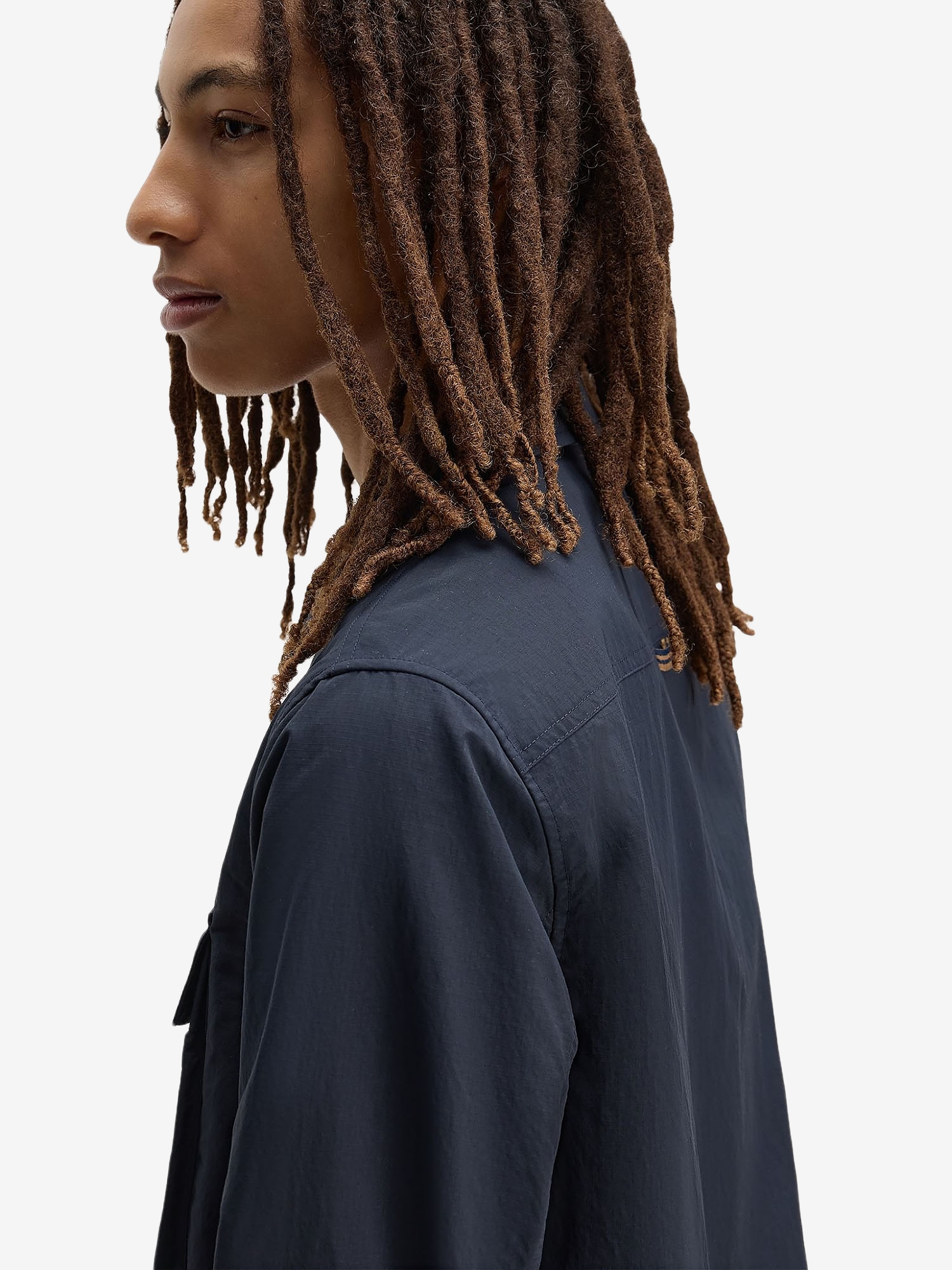 FRED PERRY — Рубашка Ripstop Zip-Through Overshirt Navy