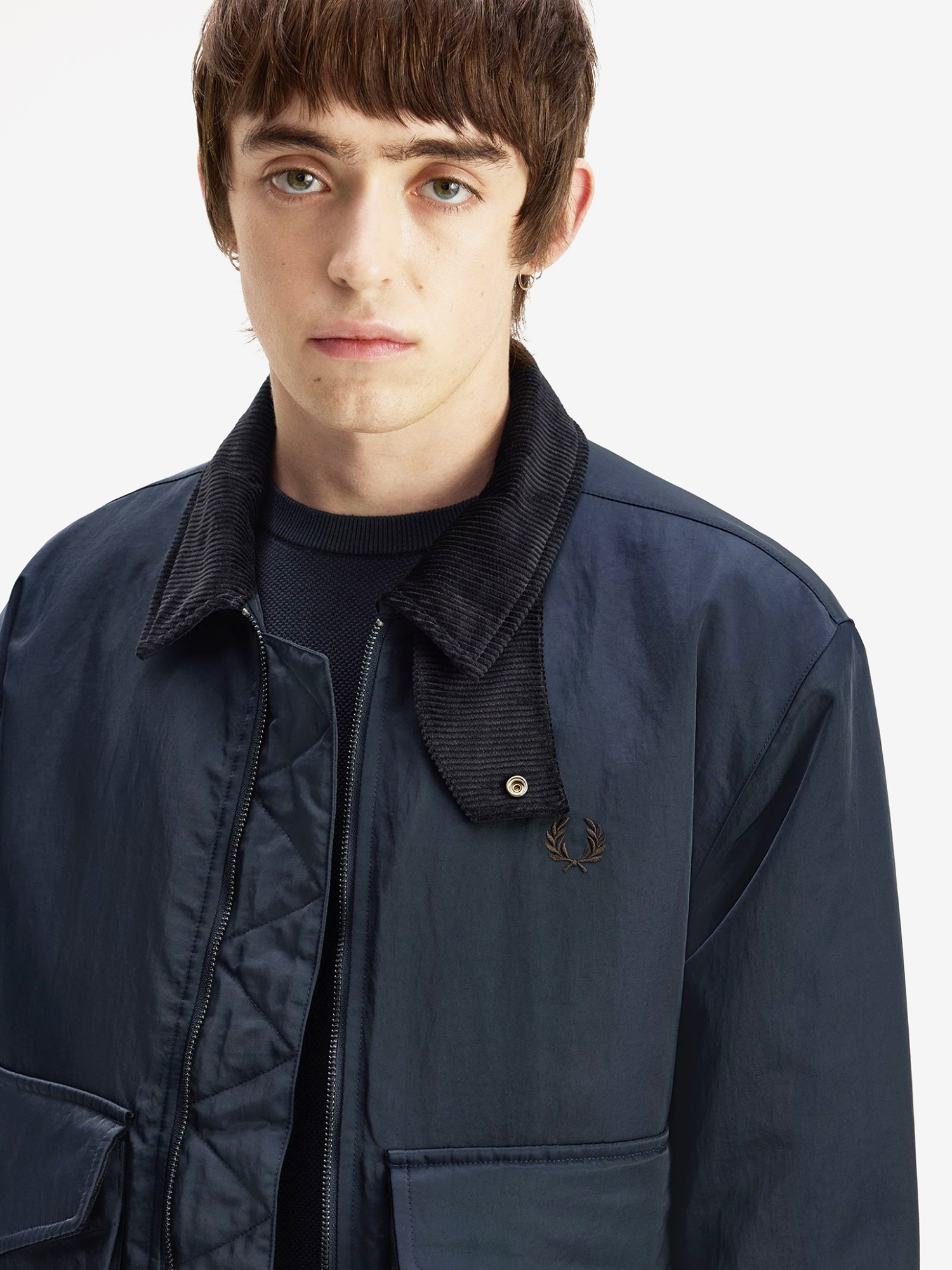 FRED PERRY — Куртка Nylon Caban Jacket Navy
