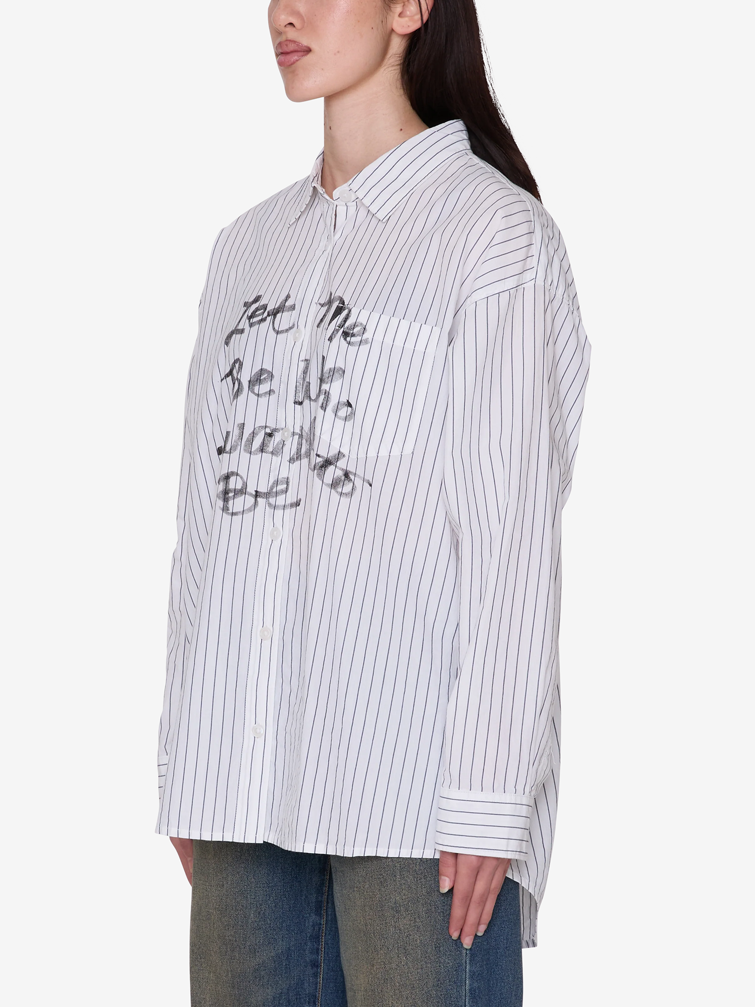 OBEY — Рубашка W Carlotta Stripe Shirt White Multi