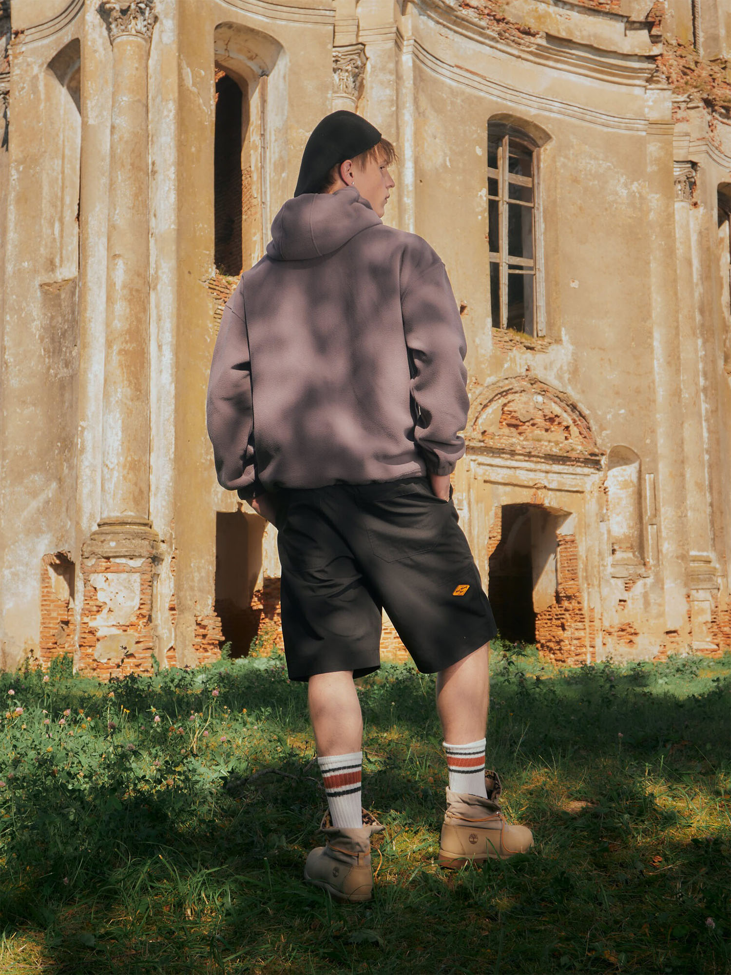 CALLED A GARMENT — Худи Classic CG Hoodie Серо-фиолетовый