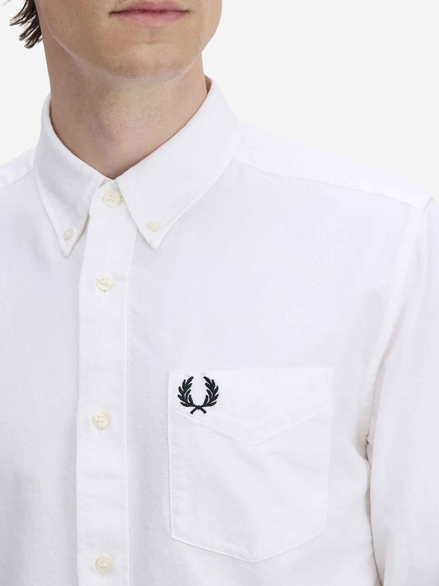 FRED PERRY — Рубашка Oxford Laurel White
