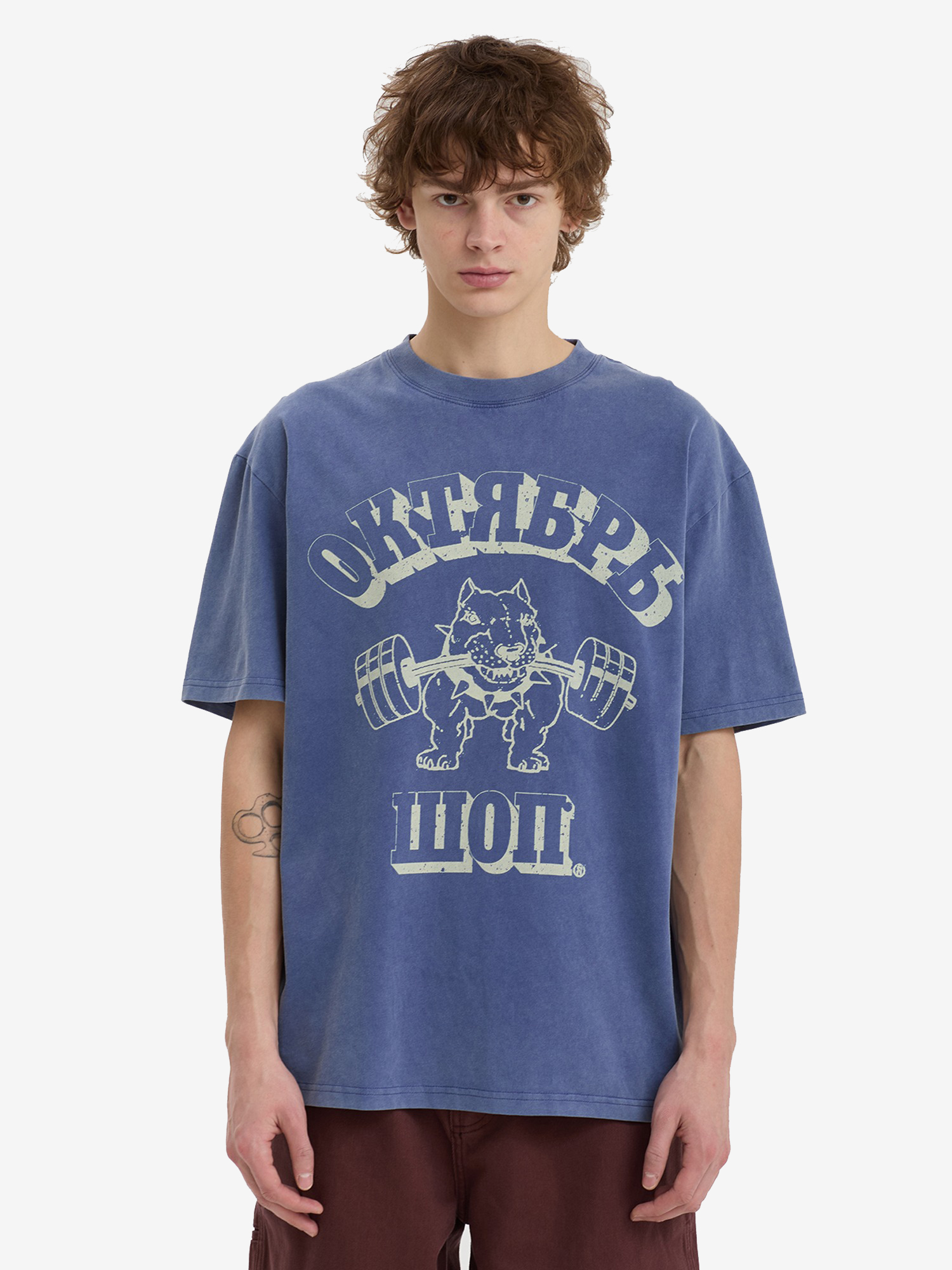 ОКТЯБРЬ — Футболка AW'26 Shop Tee Navy