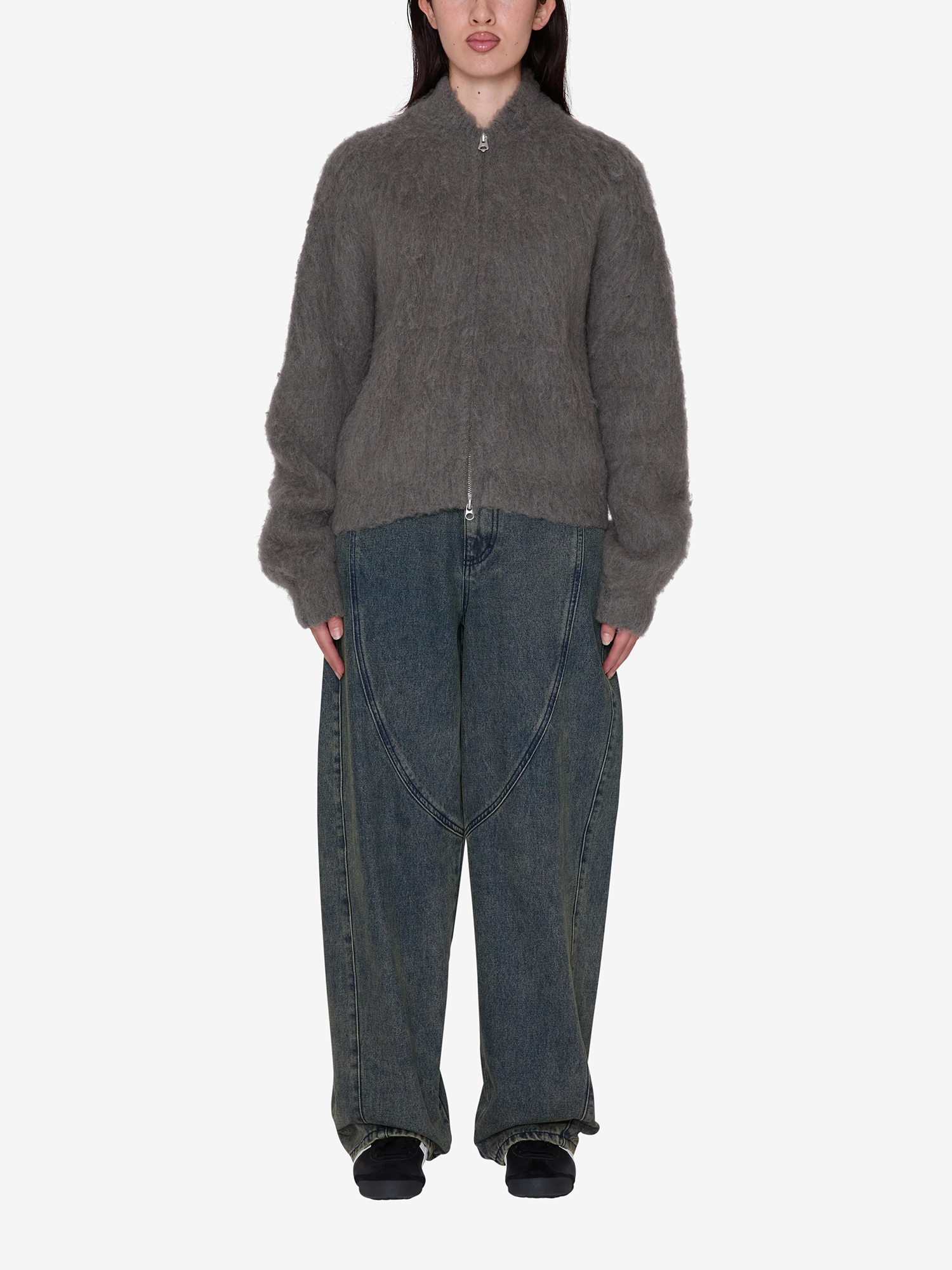 OBEY — Свитер W Caia Sweater Bomber Charcoal