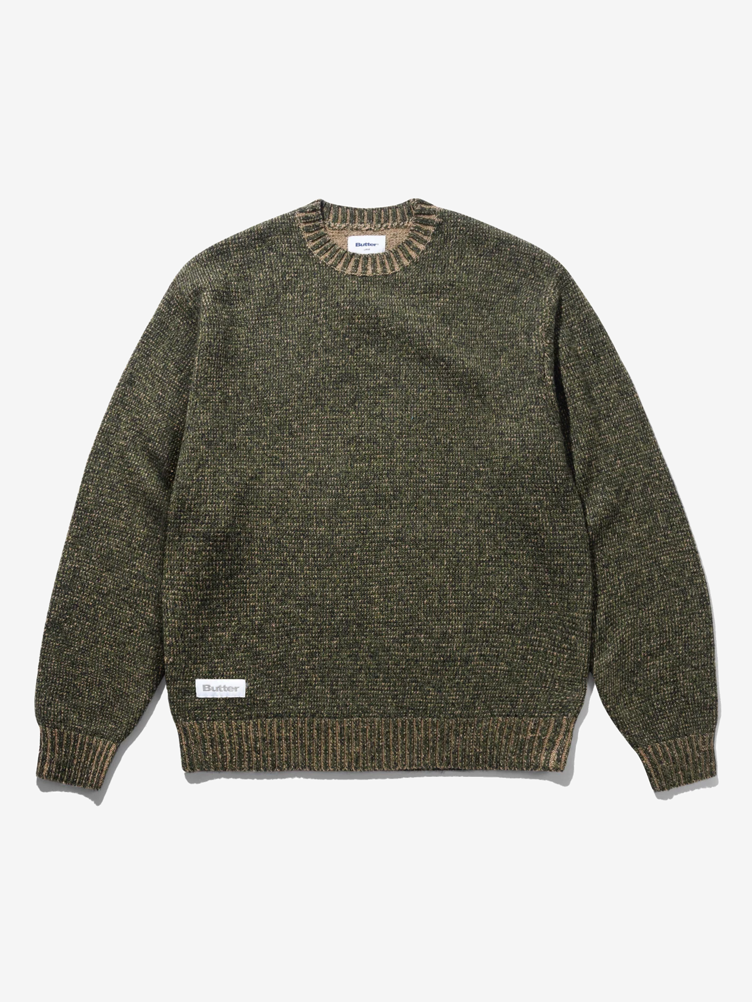 BUTTER GOODS — Свитер Textured Knit Sweater Army