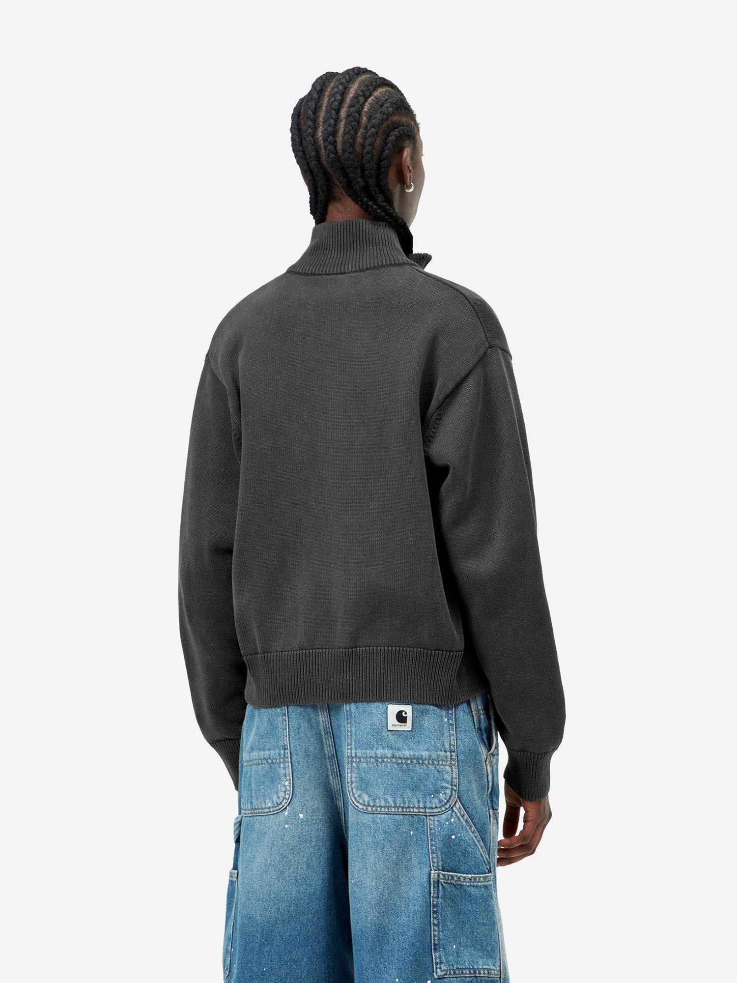 CARHARTT WIP — Свитер вязаный Zip W Kori Sweater Black (Garment Dyed)