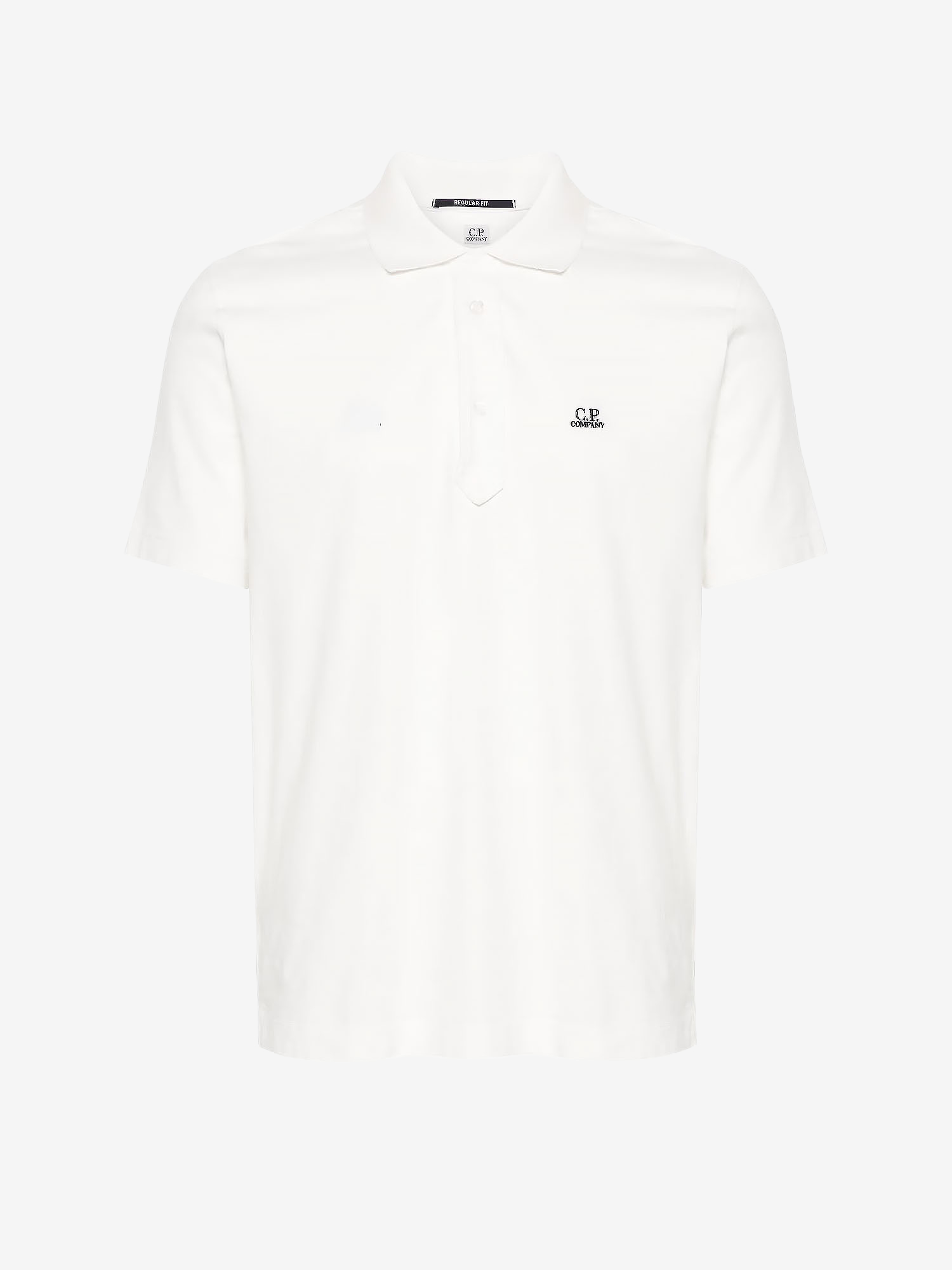 C.P. COMPANY — Поло Stretch Piquet Point Collar Polo Gauze White