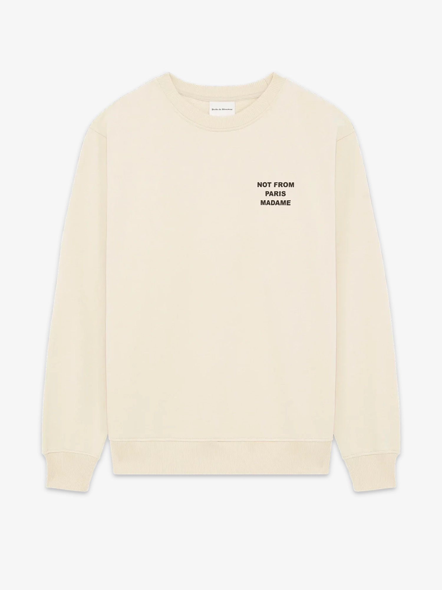 DRÔLE DE MONSIEUR — Свитшот Bold Slogan Sweatshirt Mastic