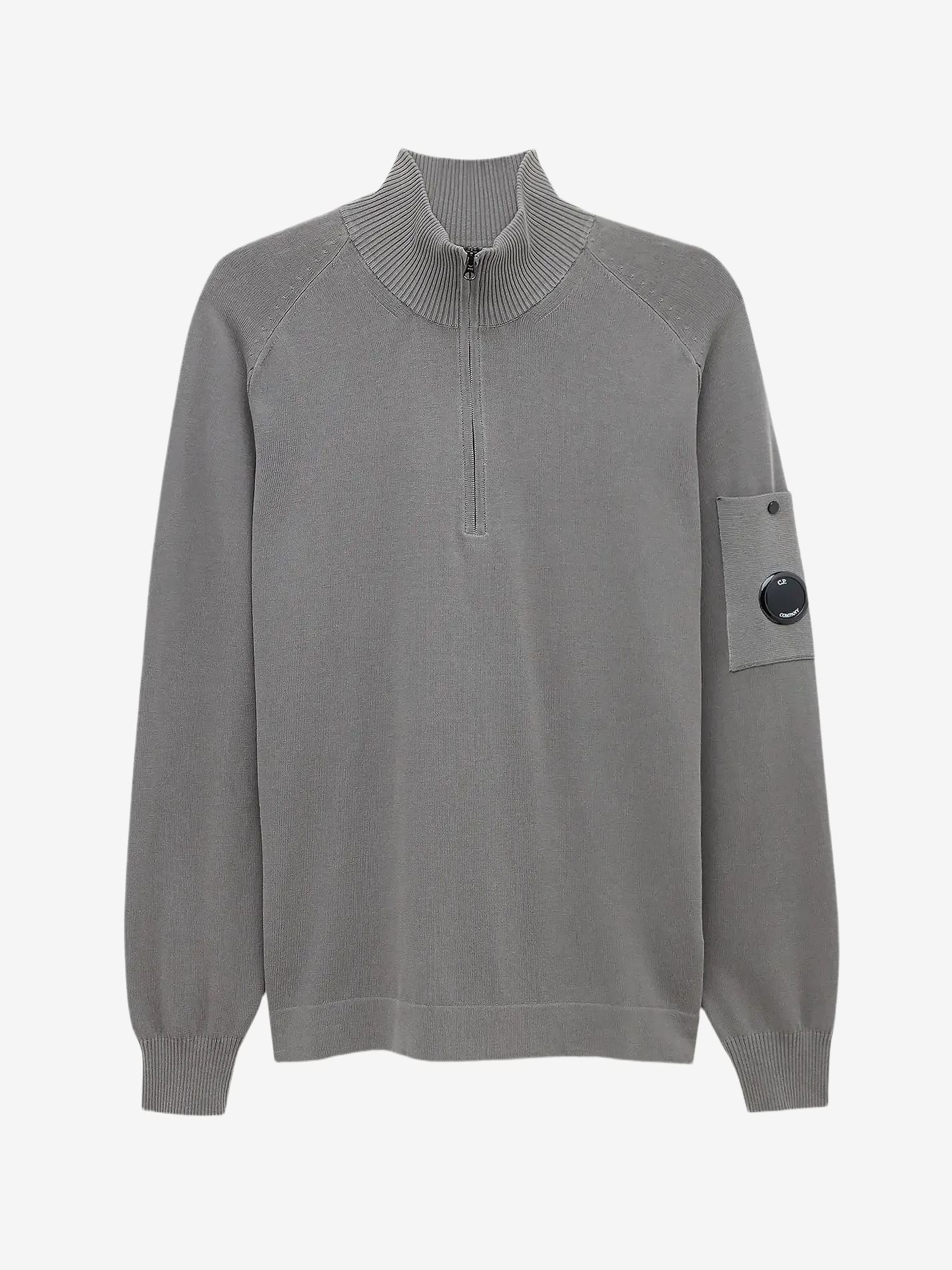 C.P. COMPANY — Свитшот Cotton Crepe Hal-Zip Gunmetal